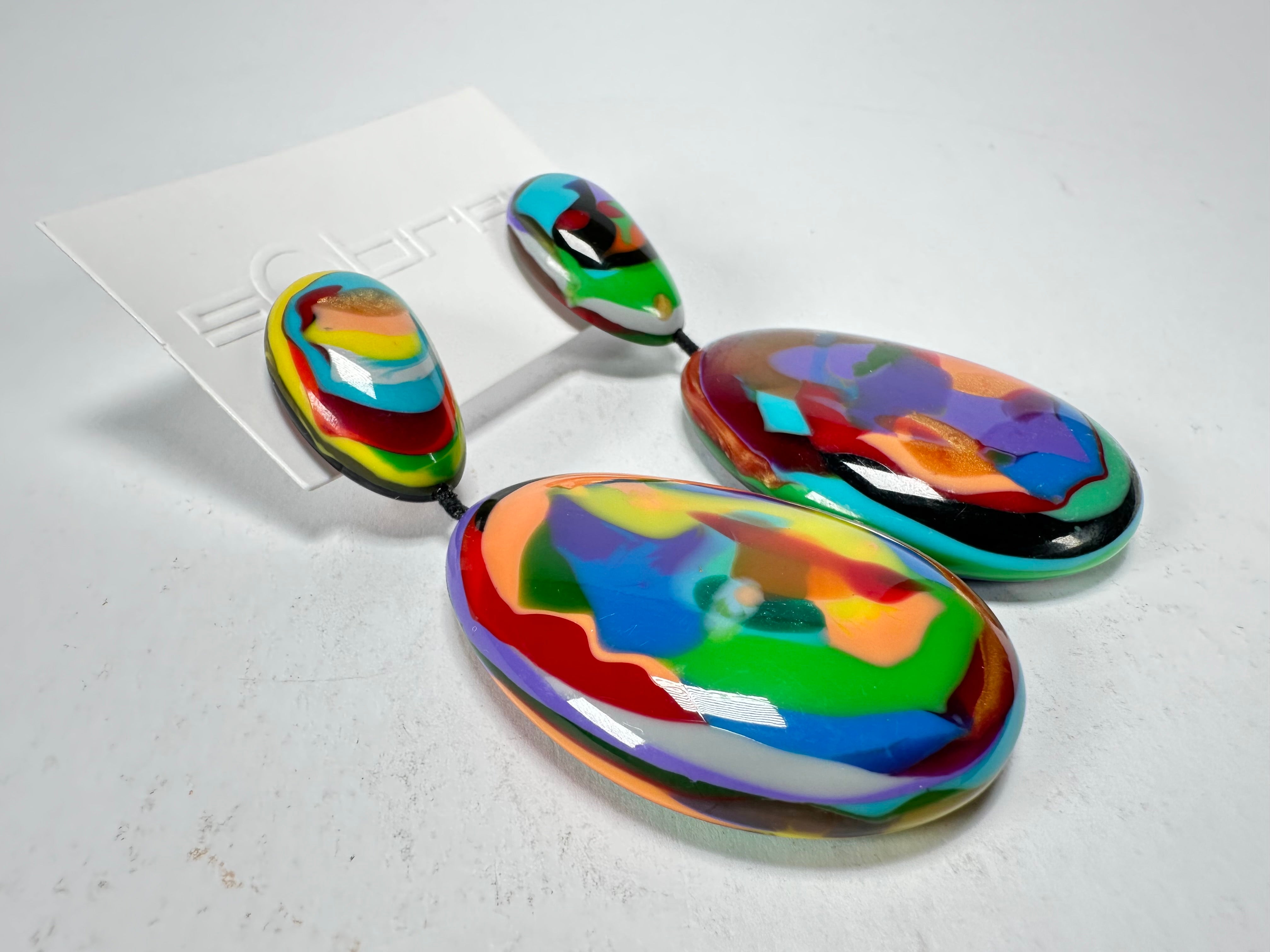 Sobral - Multi-Colour "Gabriele" Resin Earrings ( 003609 )