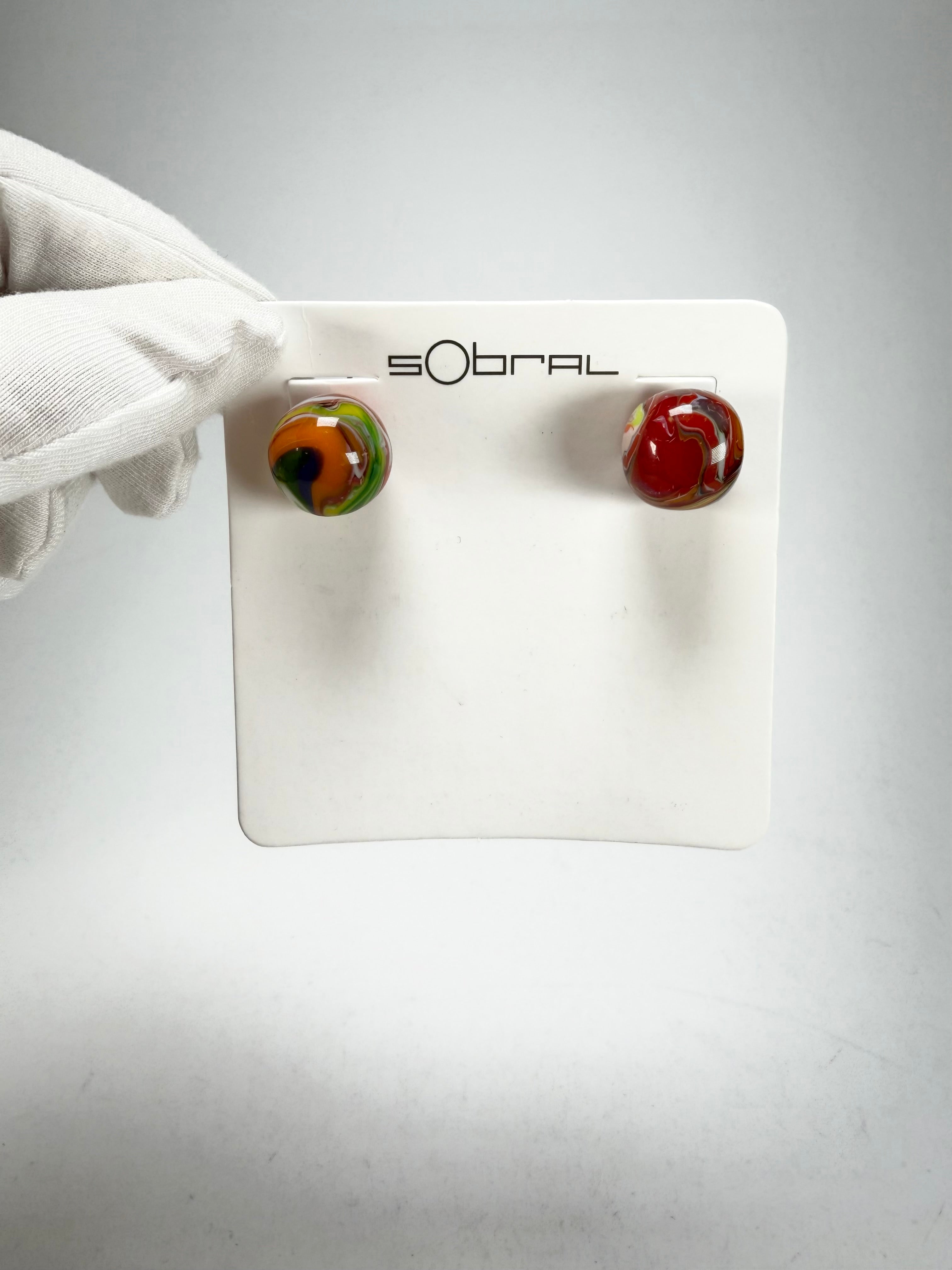 Sobral - Planets "Orbitalis" Pollock Resin Earrings ( 005456 )