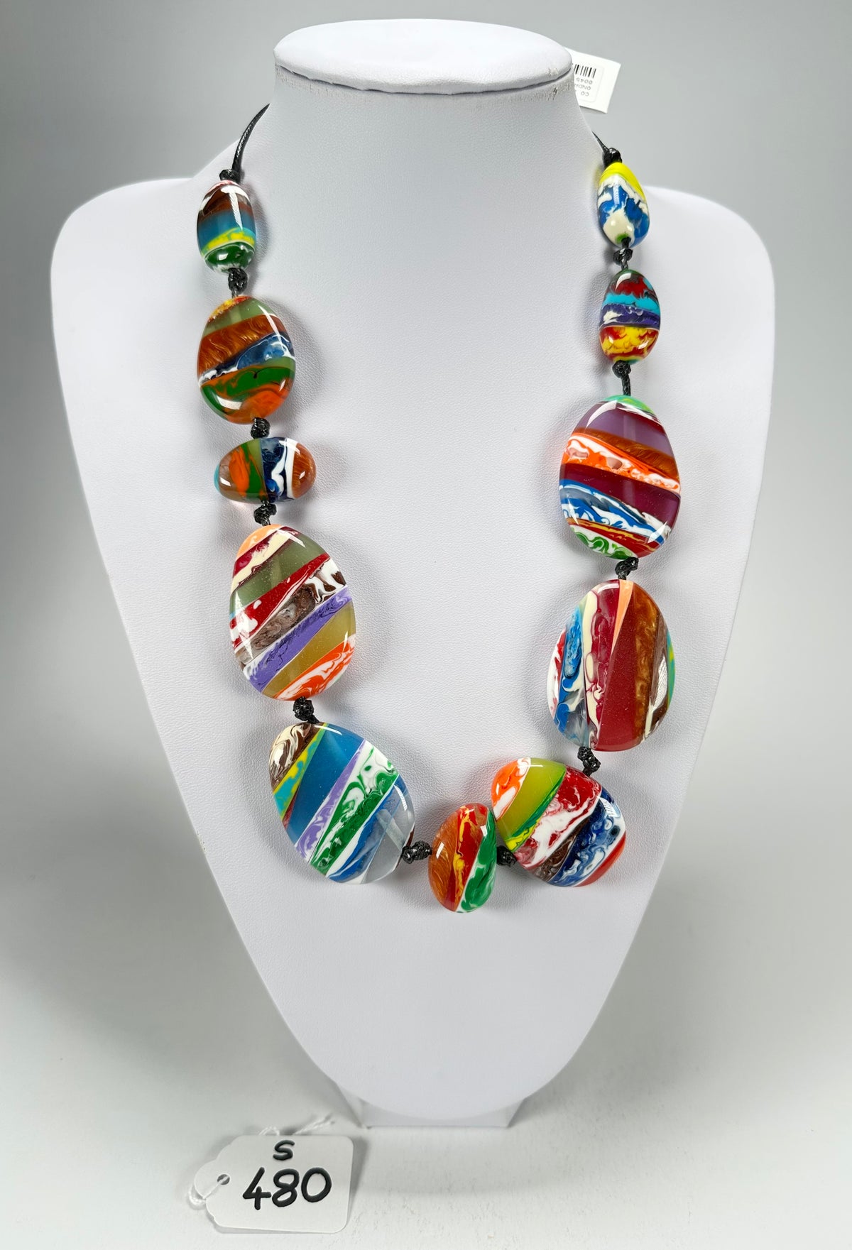 Sobral - Multi-Colour "Onda Lisi" Resin Necklace ( 004578 )