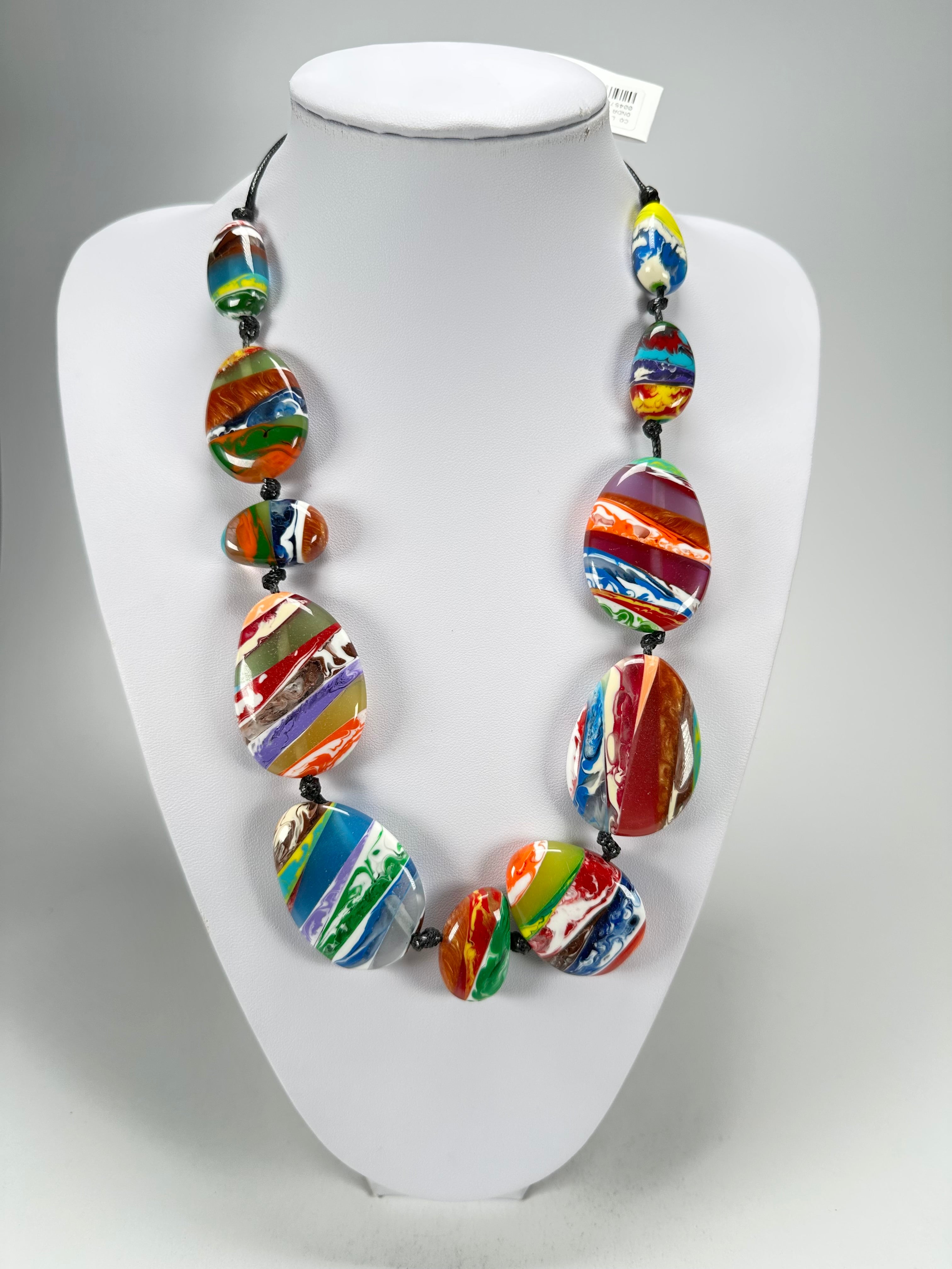 Sobral - Multi-Colour "Onda Lisi" Resin Necklace ( 004578 )