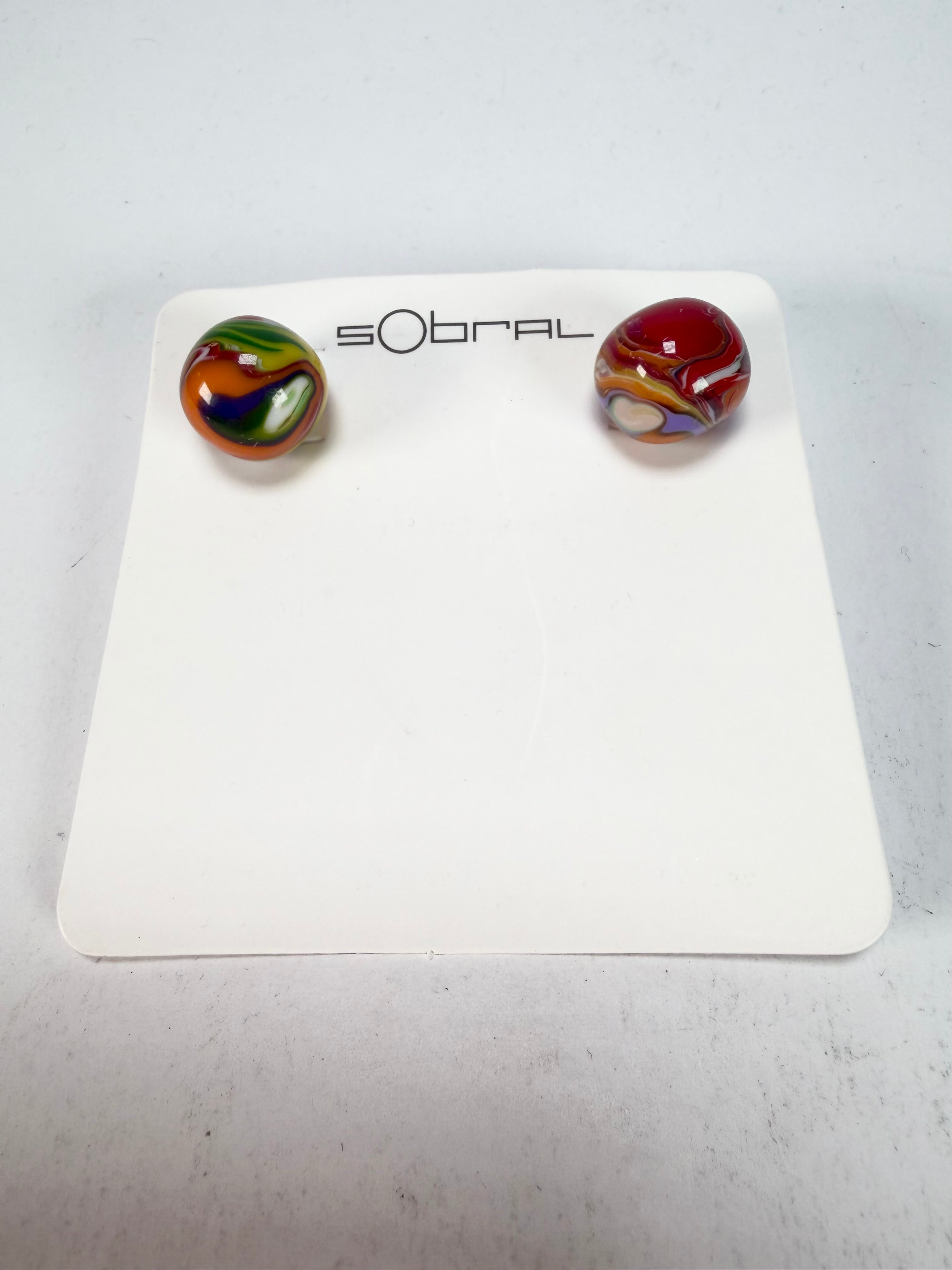 Sobral - Planets "Orbitalis" Pollock Resin Earrings ( 005456 )