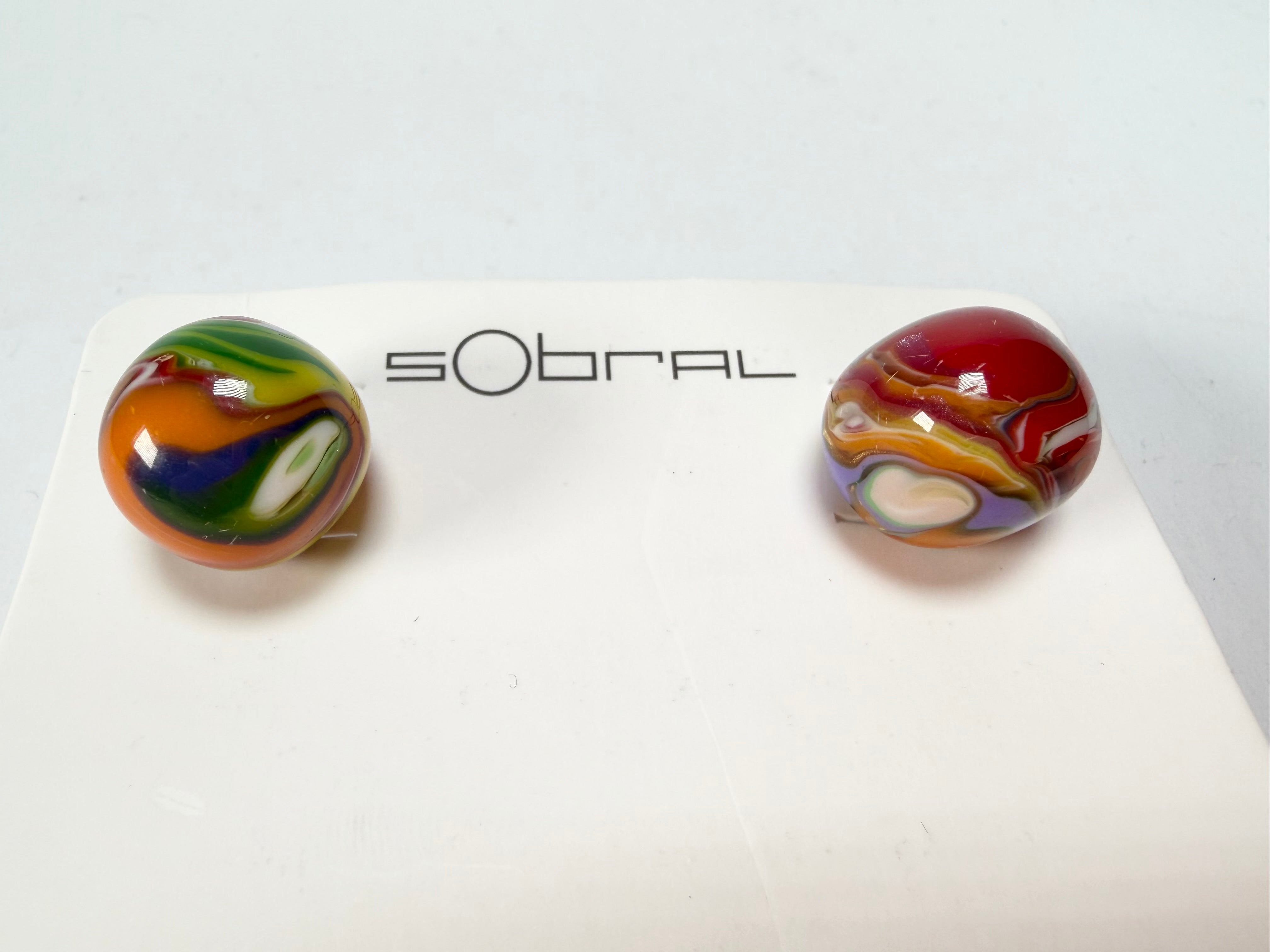 Sobral - Planets "Orbitalis" Pollock Resin Earrings ( 005456 )