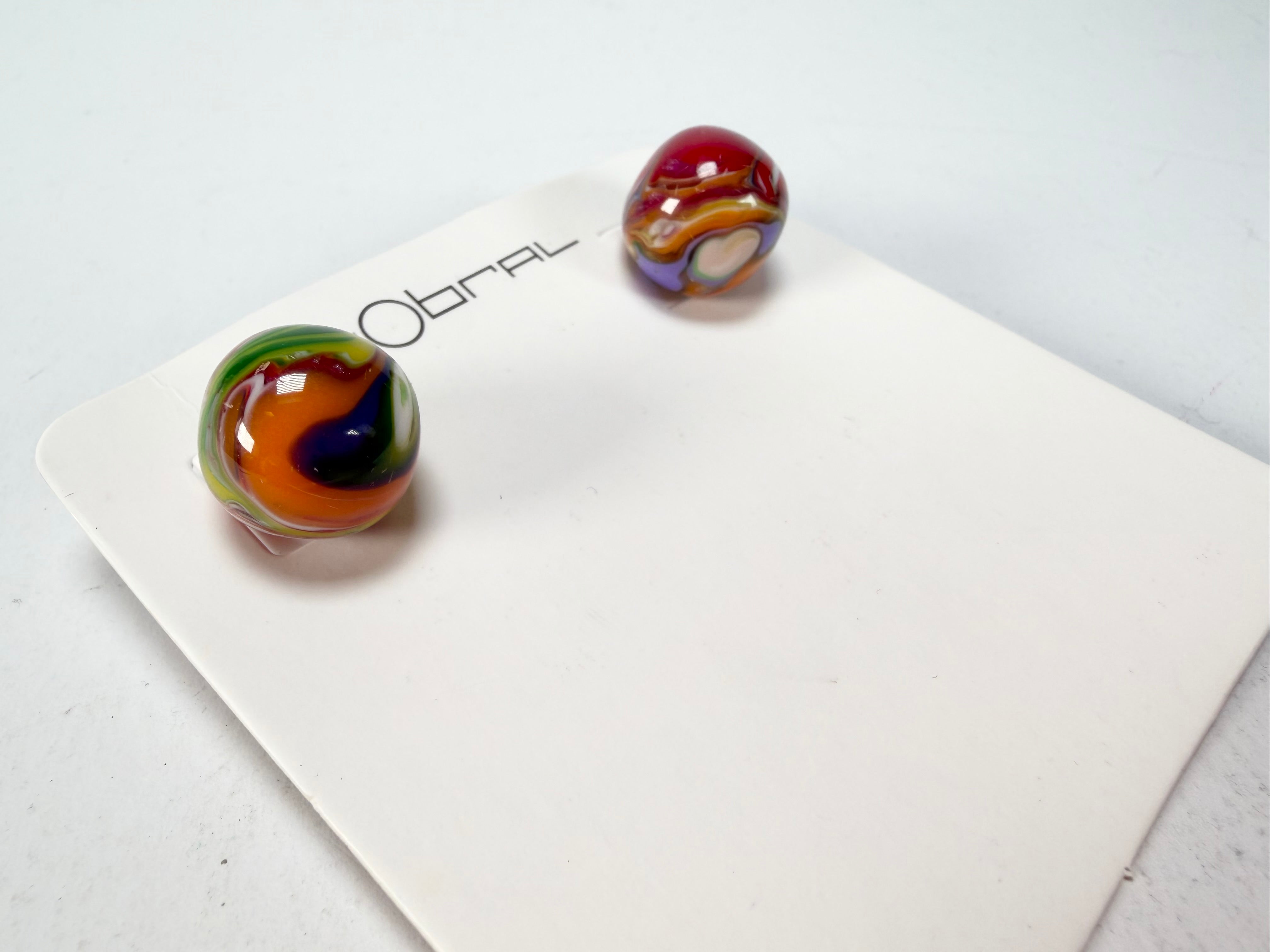 Sobral - Planets "Orbitalis" Pollock Resin Earrings ( 005456 )