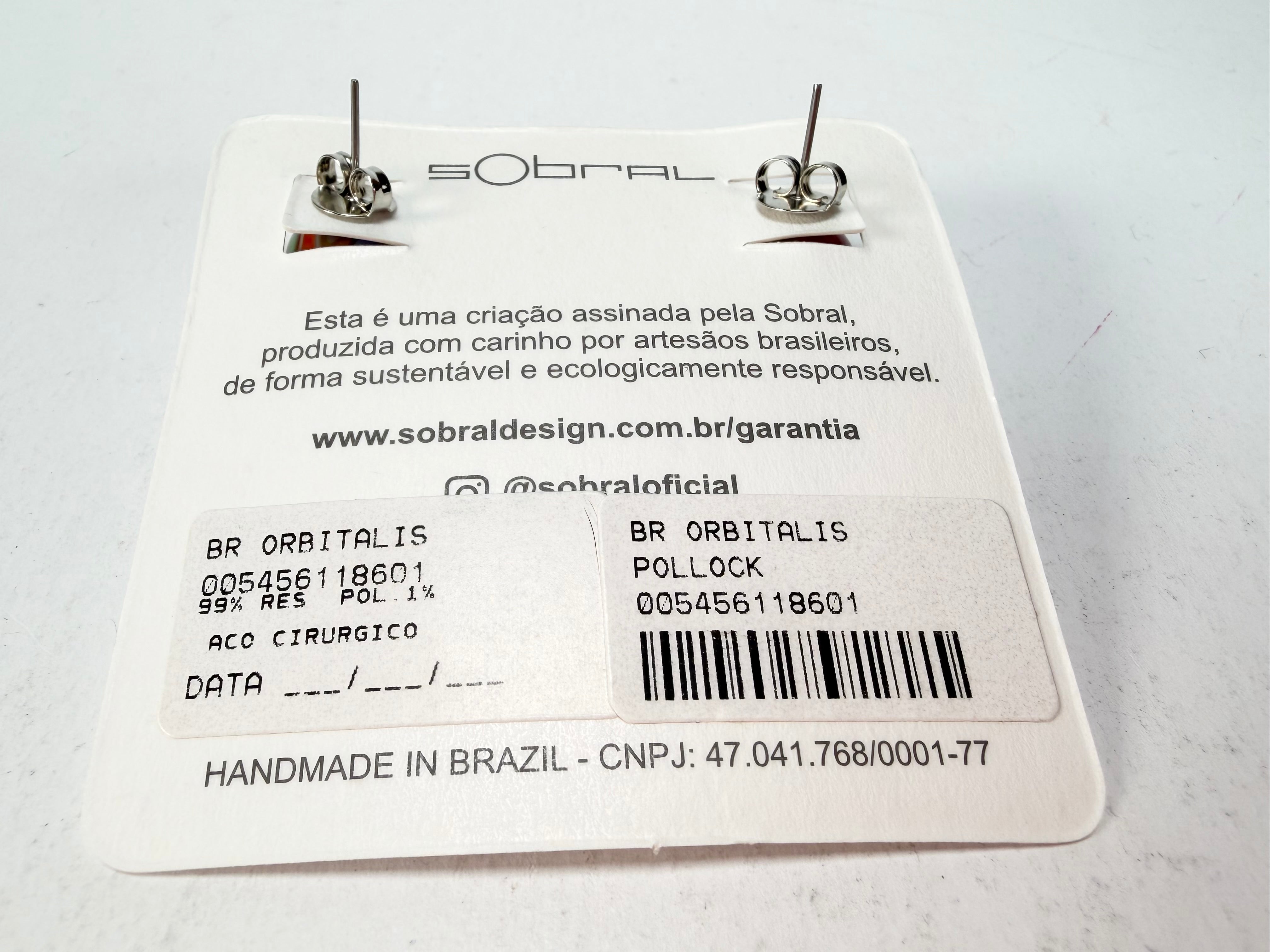 Sobral - Planets "Orbitalis" Pollock Resin Earrings ( 005456 )