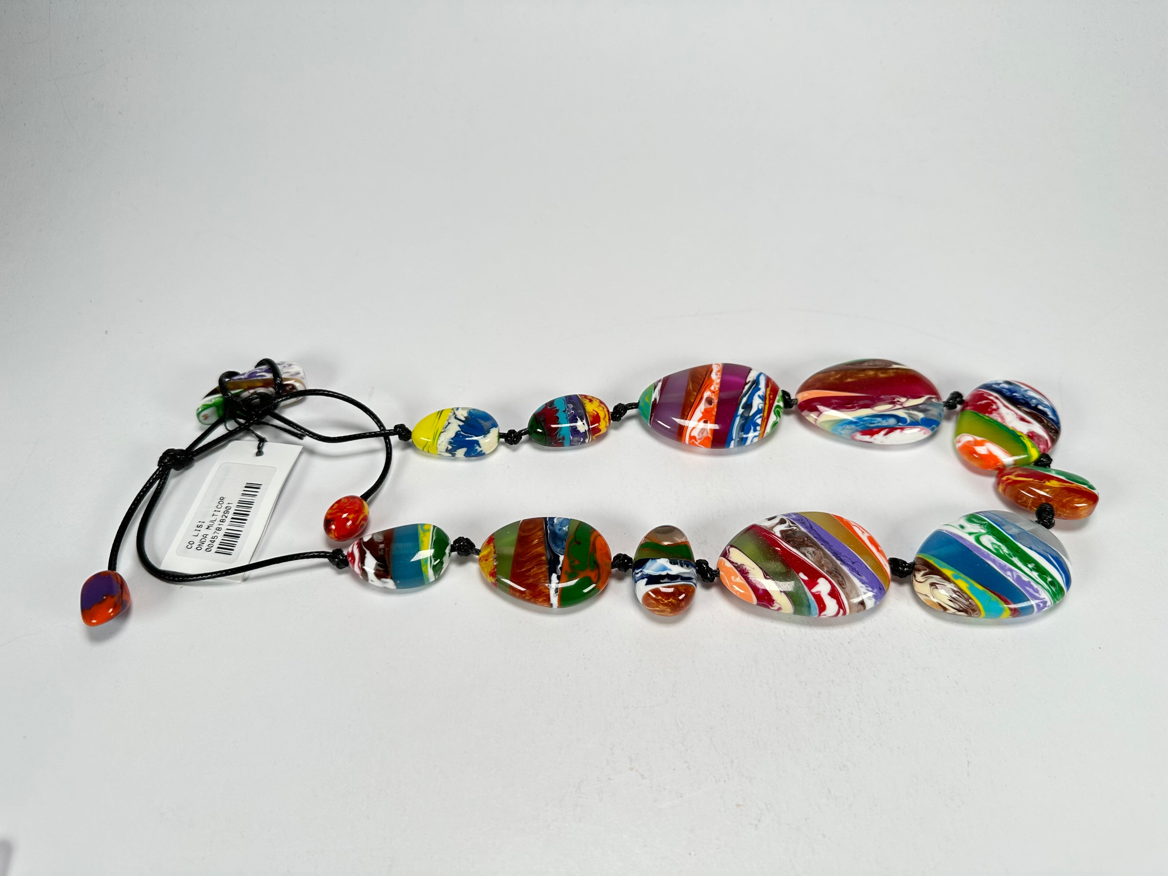 Sobral - Multi-Colour "Onda Lisi" Resin Necklace ( 004578 )
