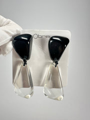 Sobral - Mix 2023 "Cusco" Black & Cristal Resin Earrings ( 005410 )