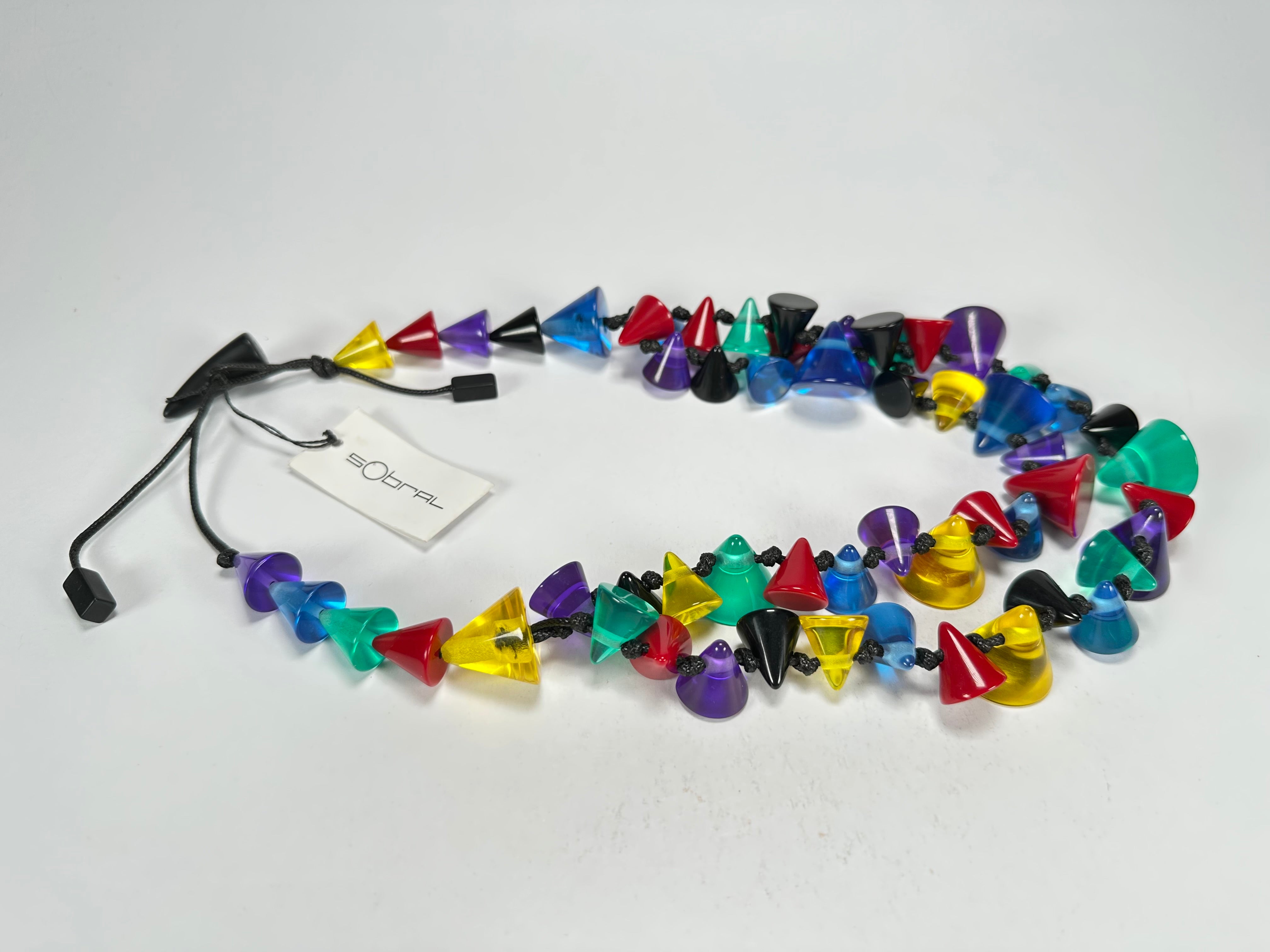 Sobral - Mix 2023 "Multi Cones Mix" Resin Necklace ( 005151 )