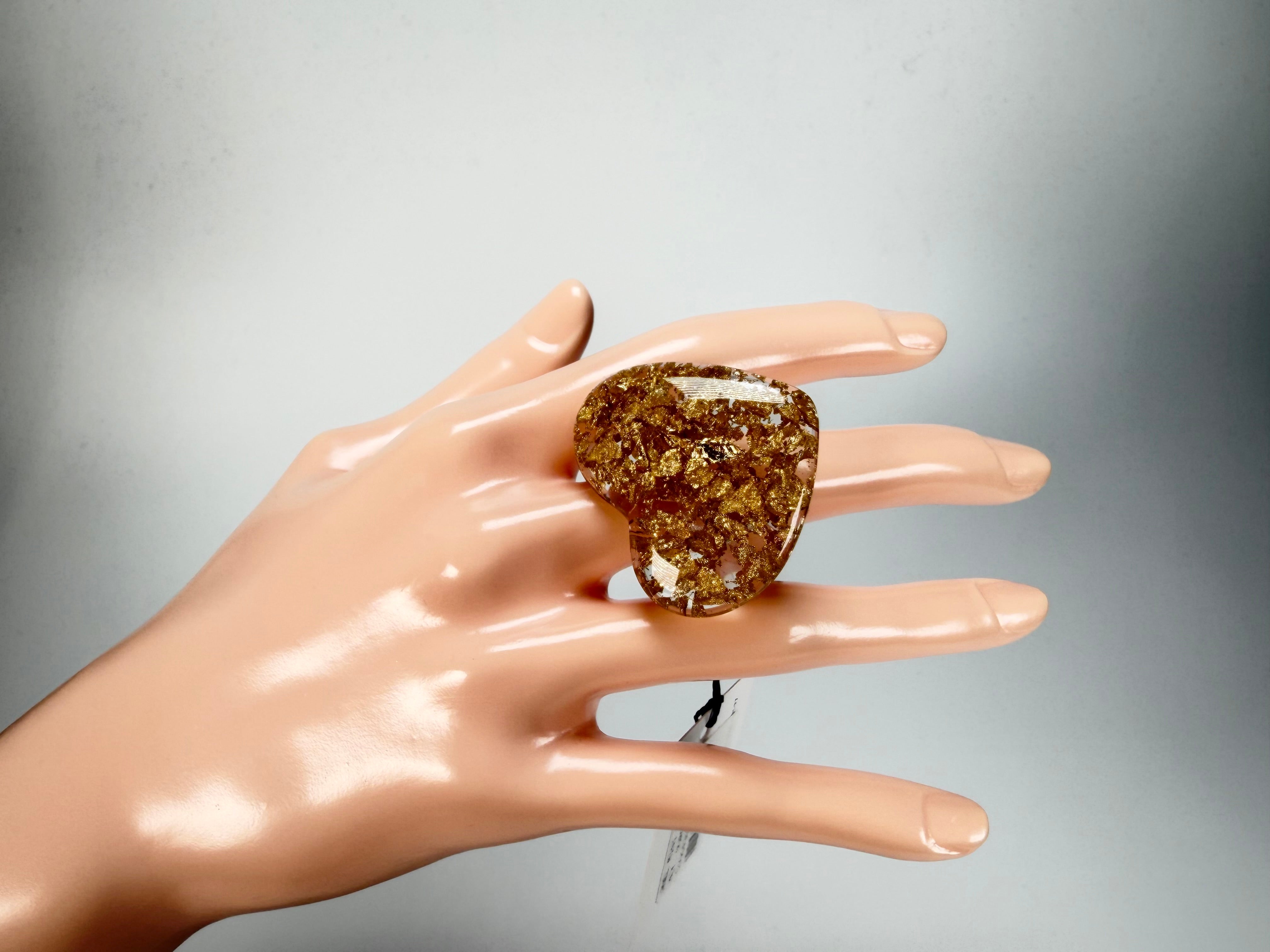 Sobral - Metalique "Mini Ariadne" Resin Ring ( 005543 ) - Size UK X / US 11.5