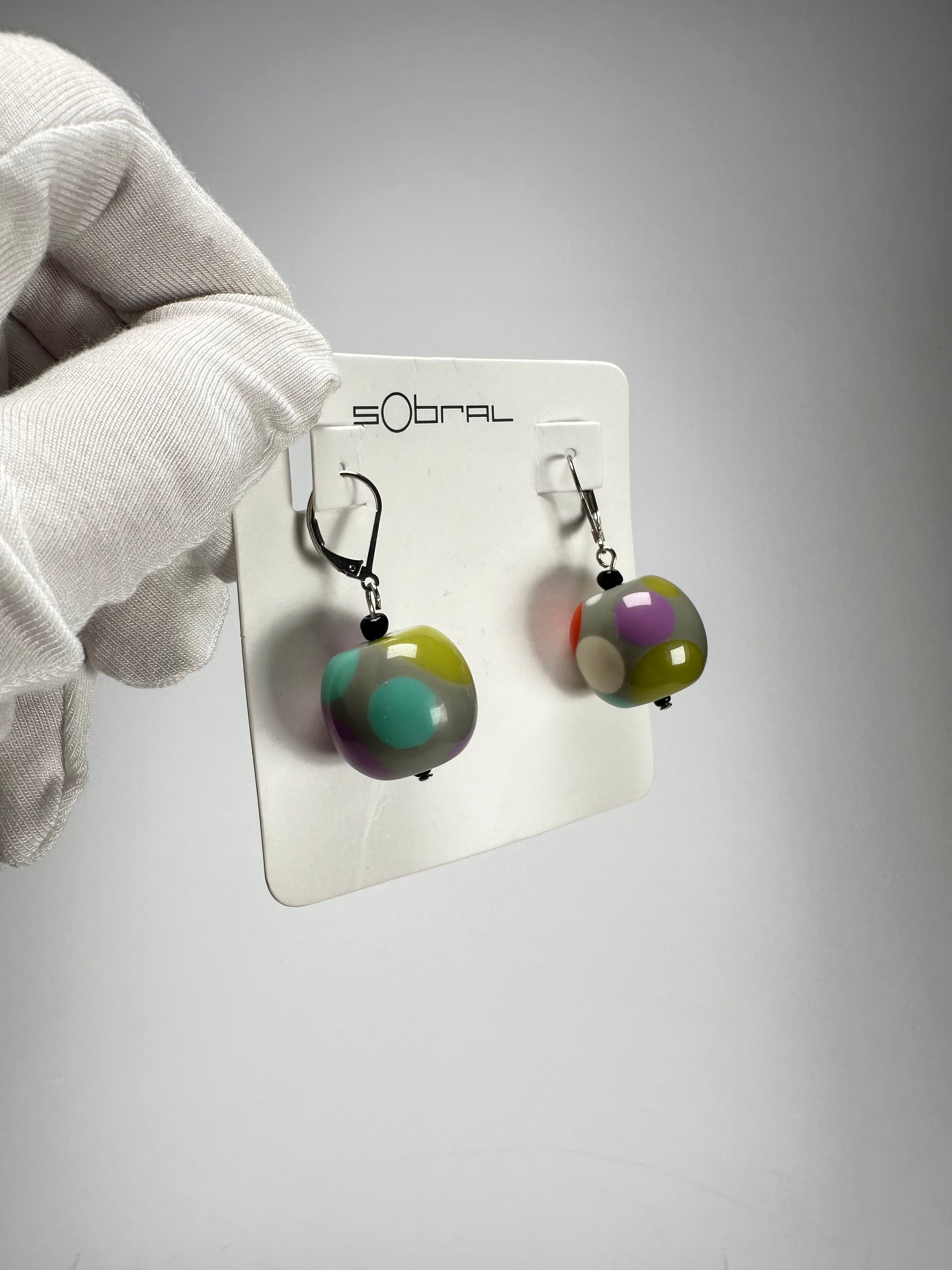 Sobral - Pop Art "Liquorice Balls" Resin Earrings ( 000000 )