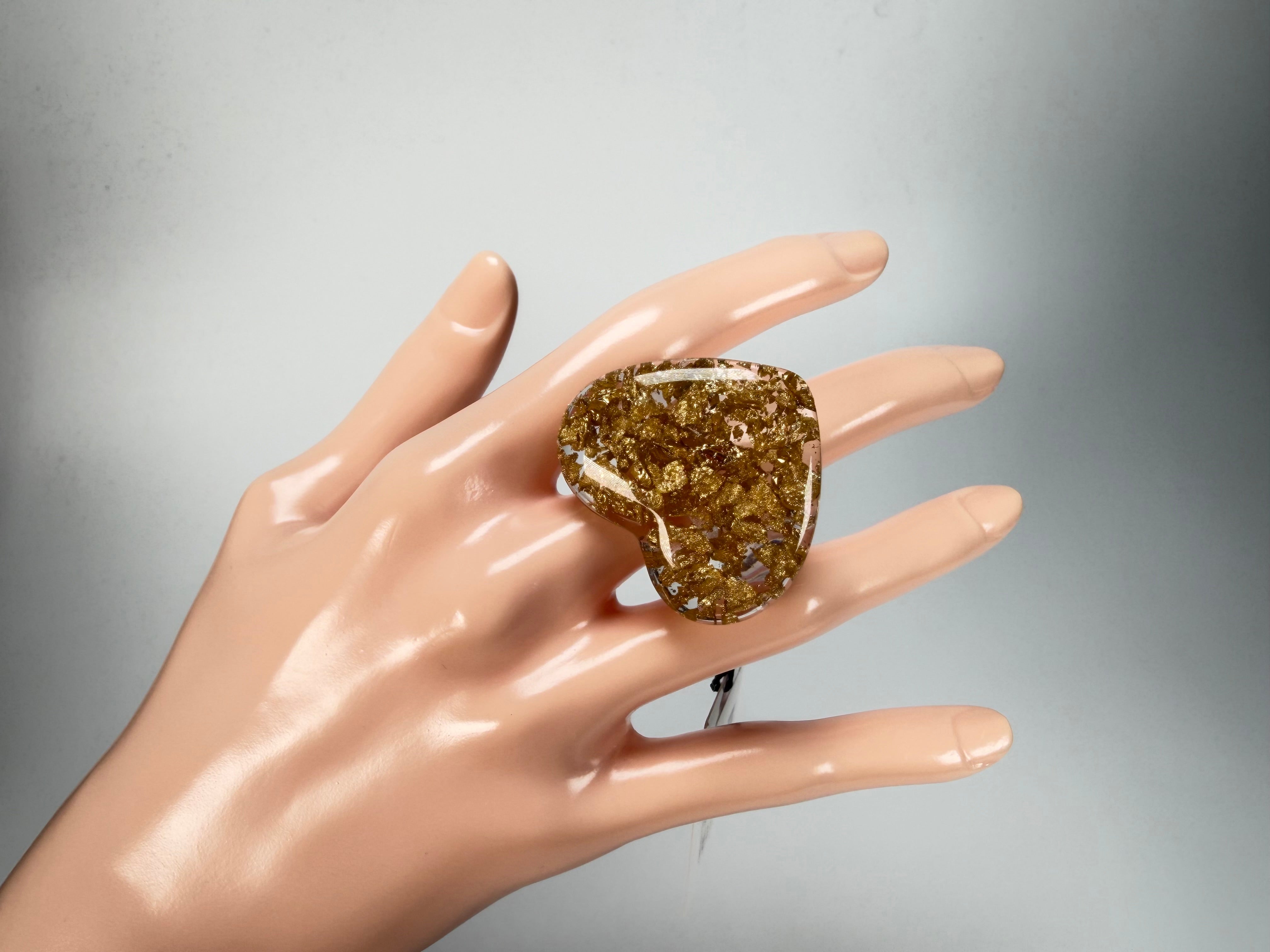 Sobral - Metalique "Mini Ariadne" Resin Ring ( 005543 ) - Size UK X / US 11.5