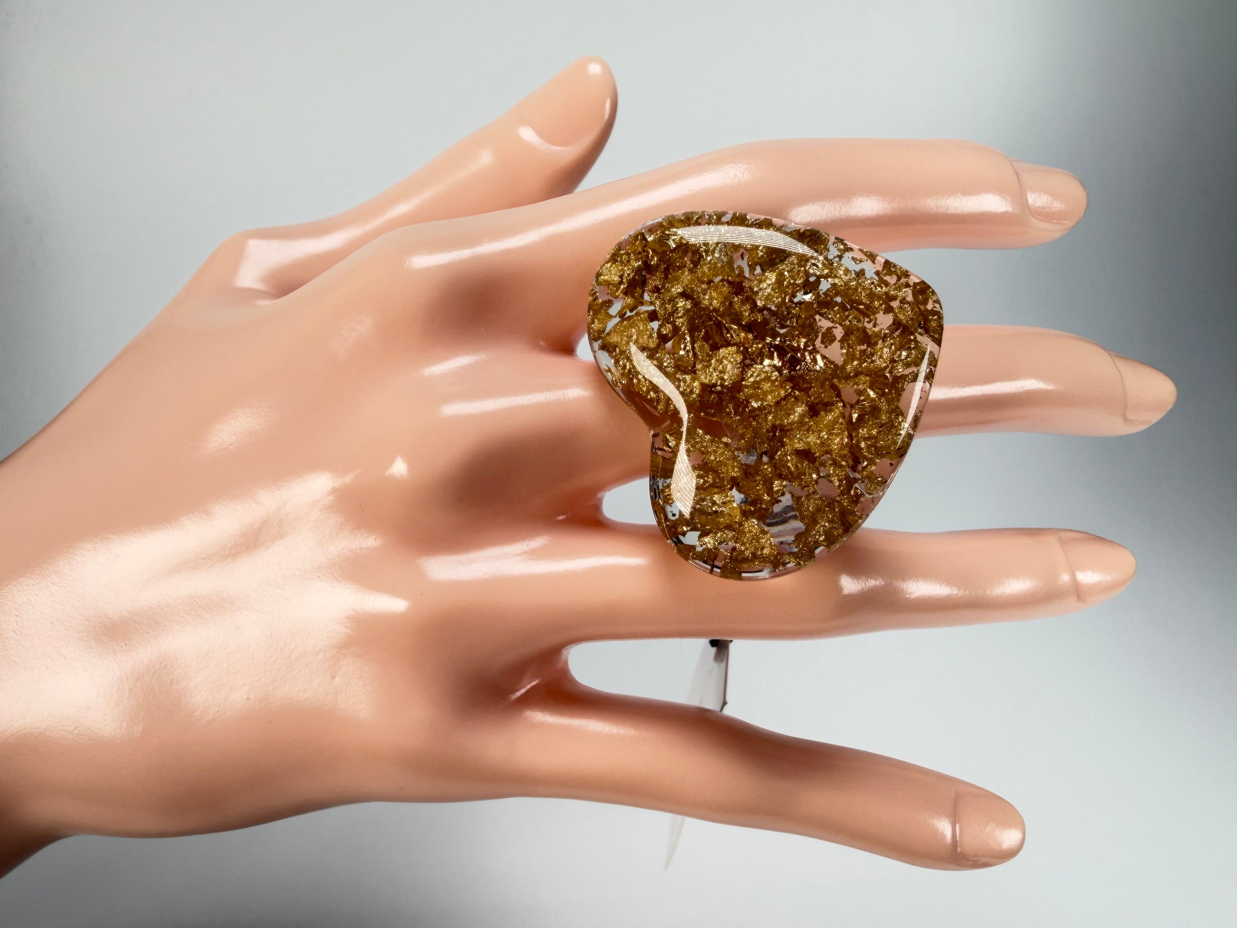 Sobral - Metalique "Mini Ariadne" Resin Ring ( 005543 ) - Size UK X / US 11.5