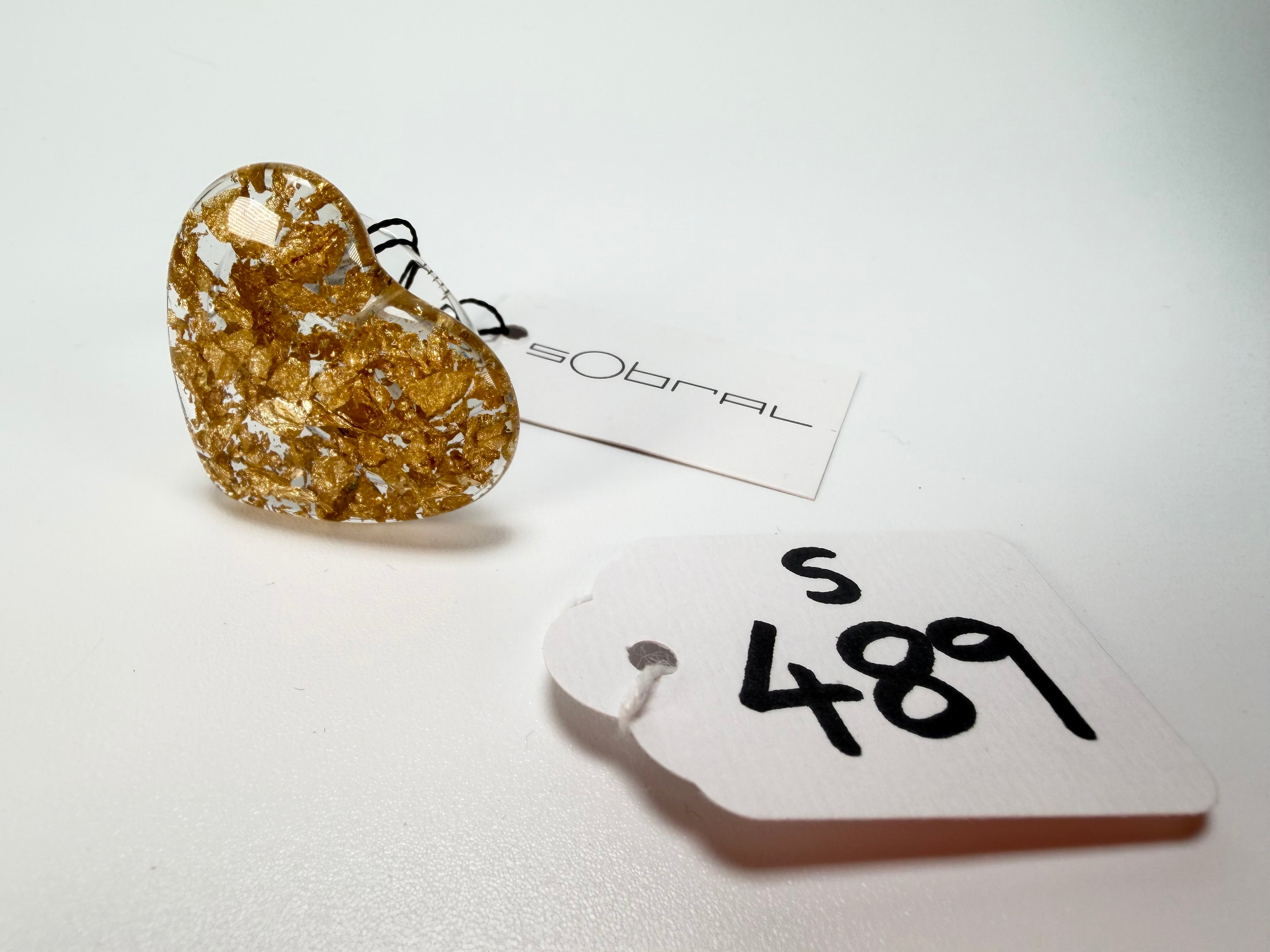 Sobral - Metalique "Mini Ariadne" Resin Ring ( 005543 ) - Size UK X / US 11.5