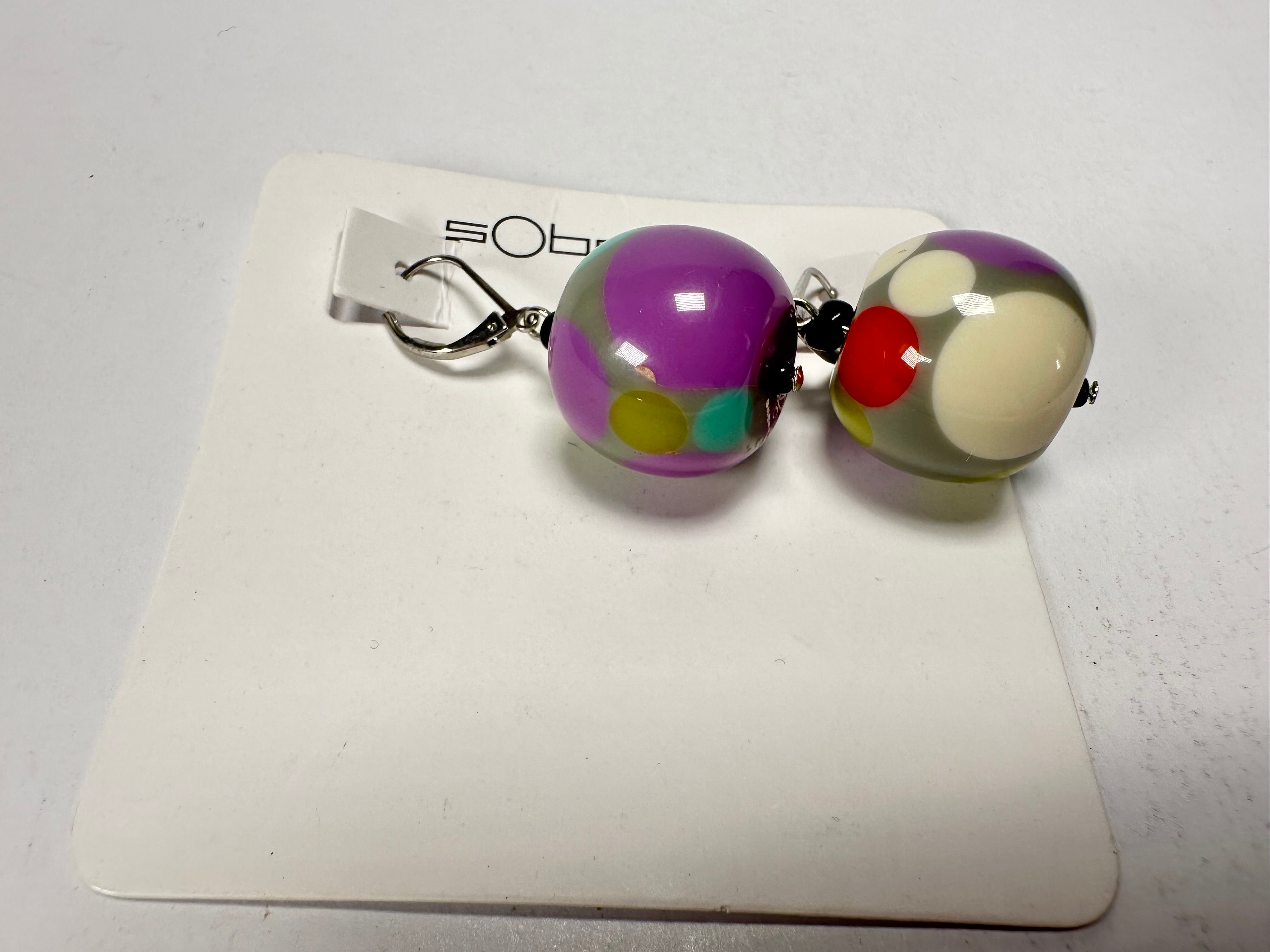 Sobral - Pop Art "Liquorice Balls" Resin Earrings ( 000000 )