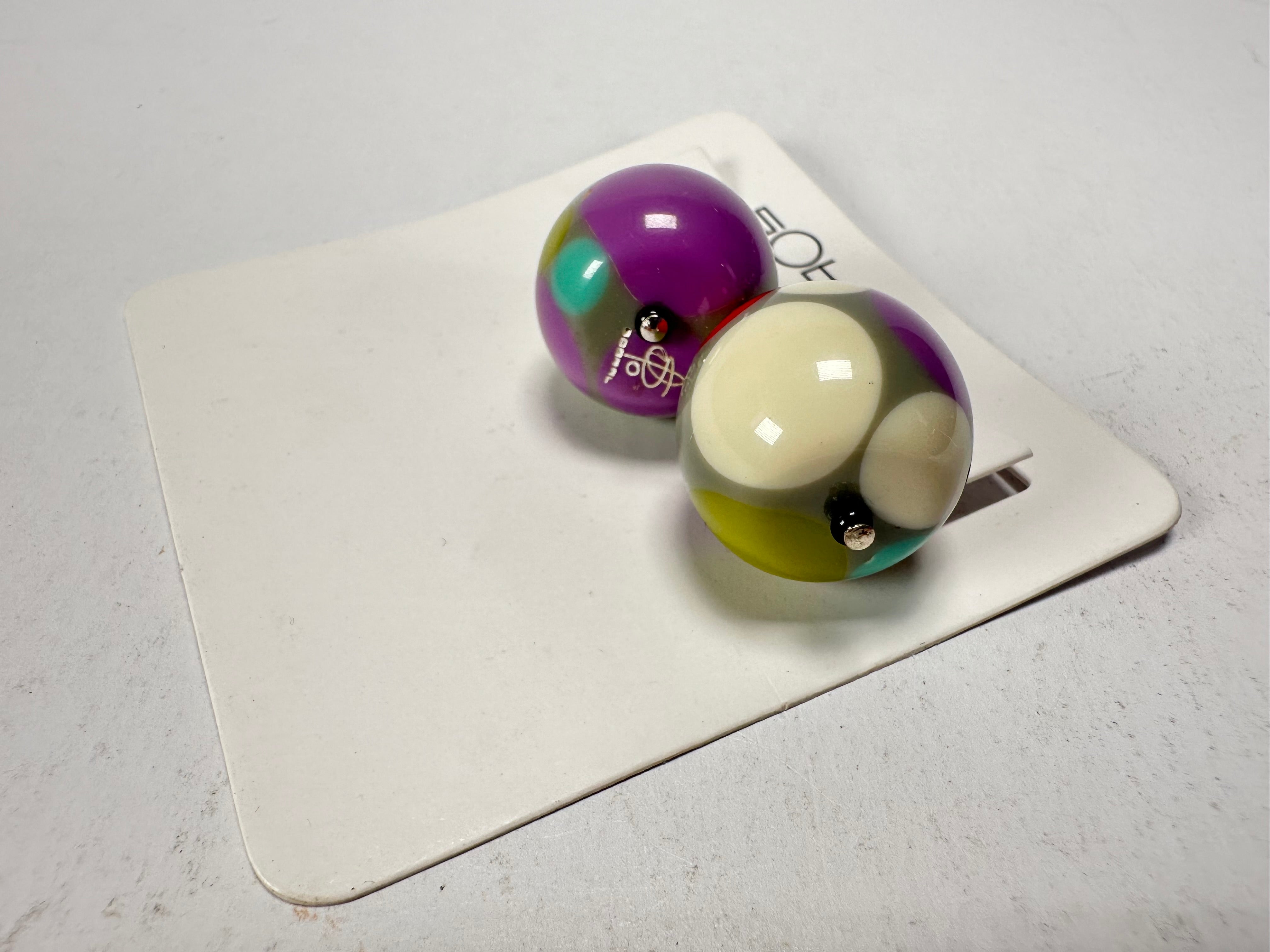 Sobral - Pop Art "Liquorice Balls" Resin Earrings ( 000000 )