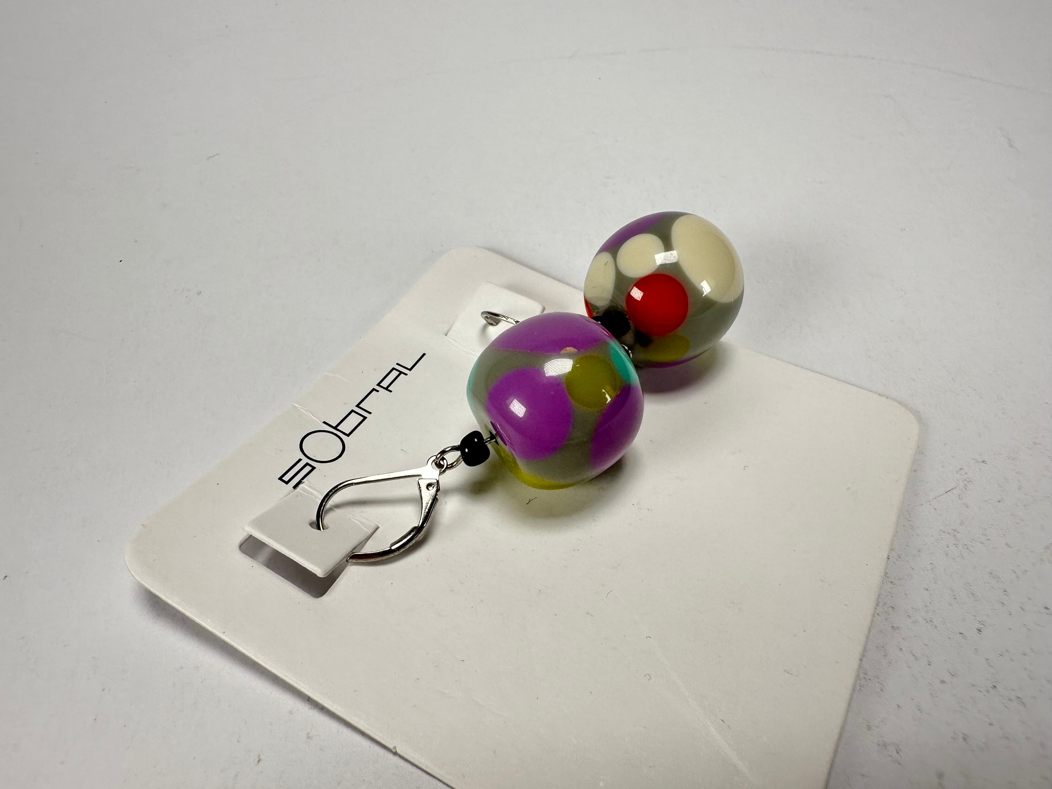 Sobral - Pop Art "Liquorice Balls" Resin Earrings ( 000000 )