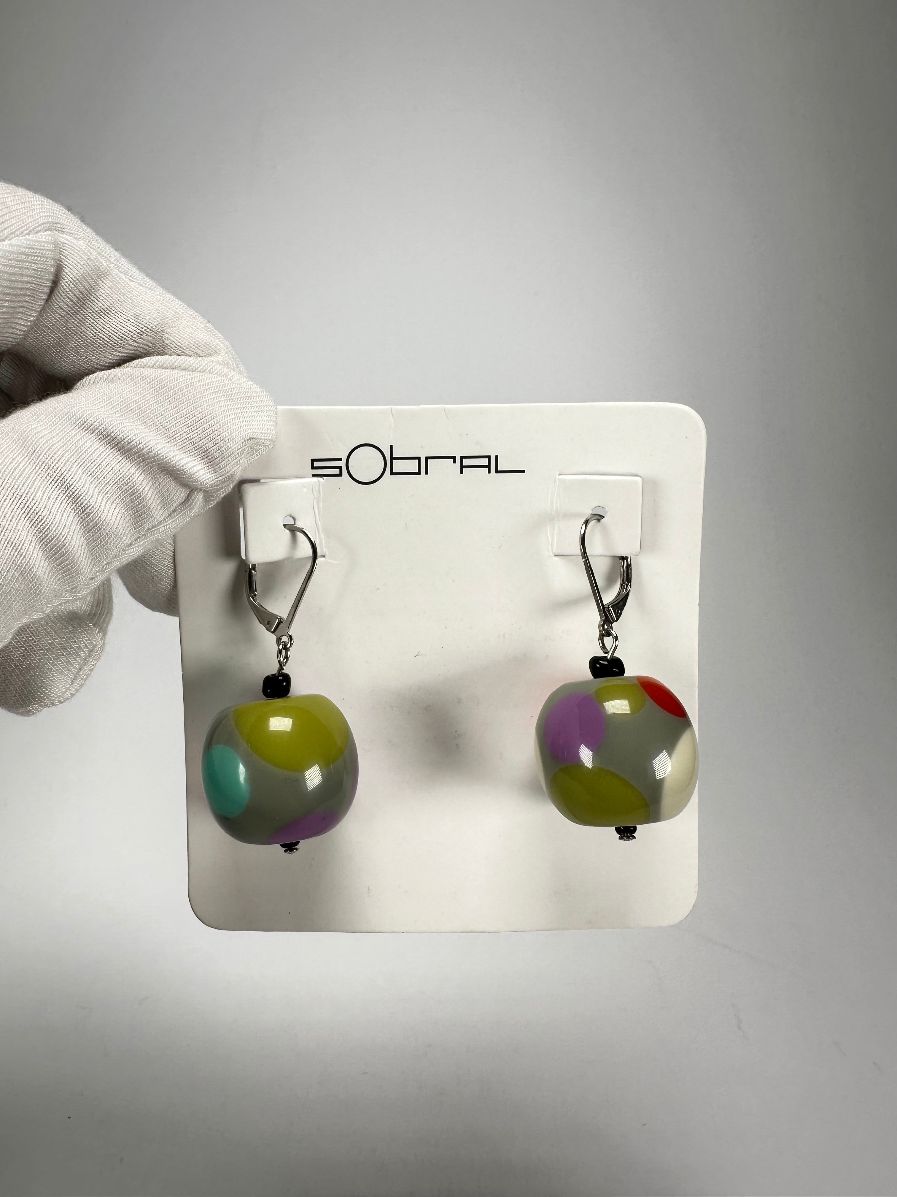 Sobral - Pop Art "Liquorice Balls" Resin Earrings ( 000000 )