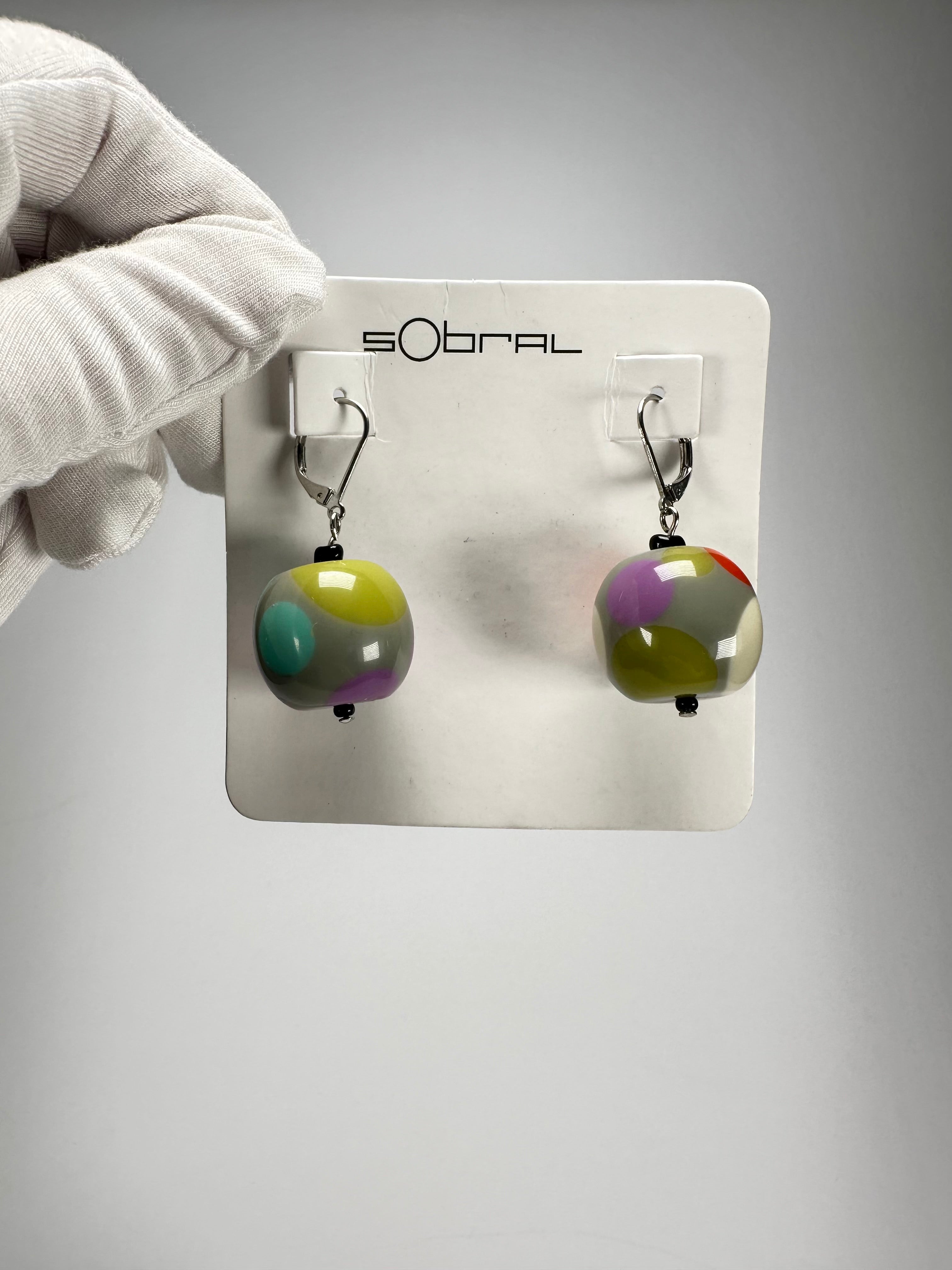 Sobral - Pop Art "Liquorice Balls" Resin Earrings ( 000000 )