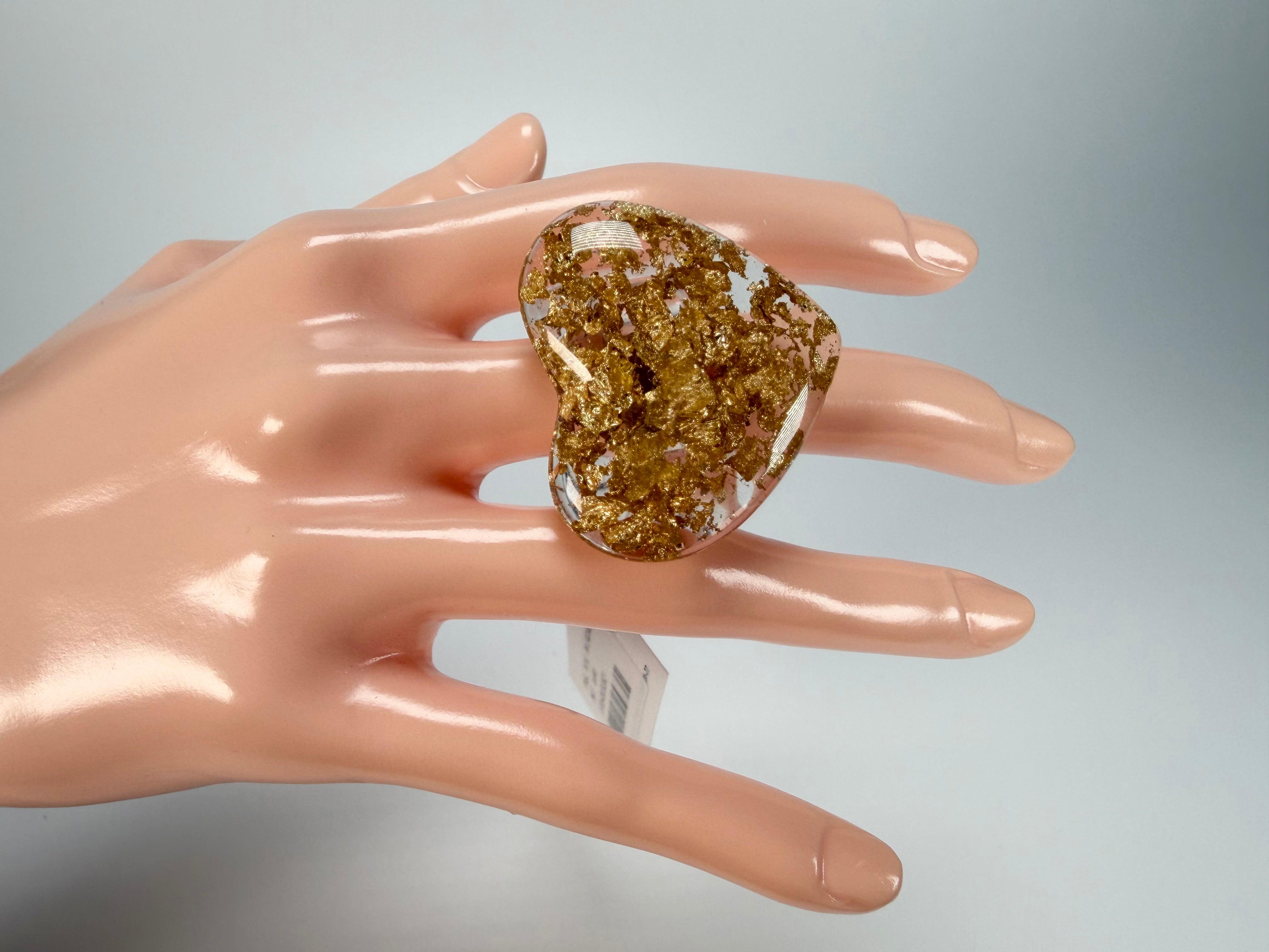 Sobral - Metalique "Mini Ariadne" Resin Ring ( 005543 ) - Size UK W / US 11