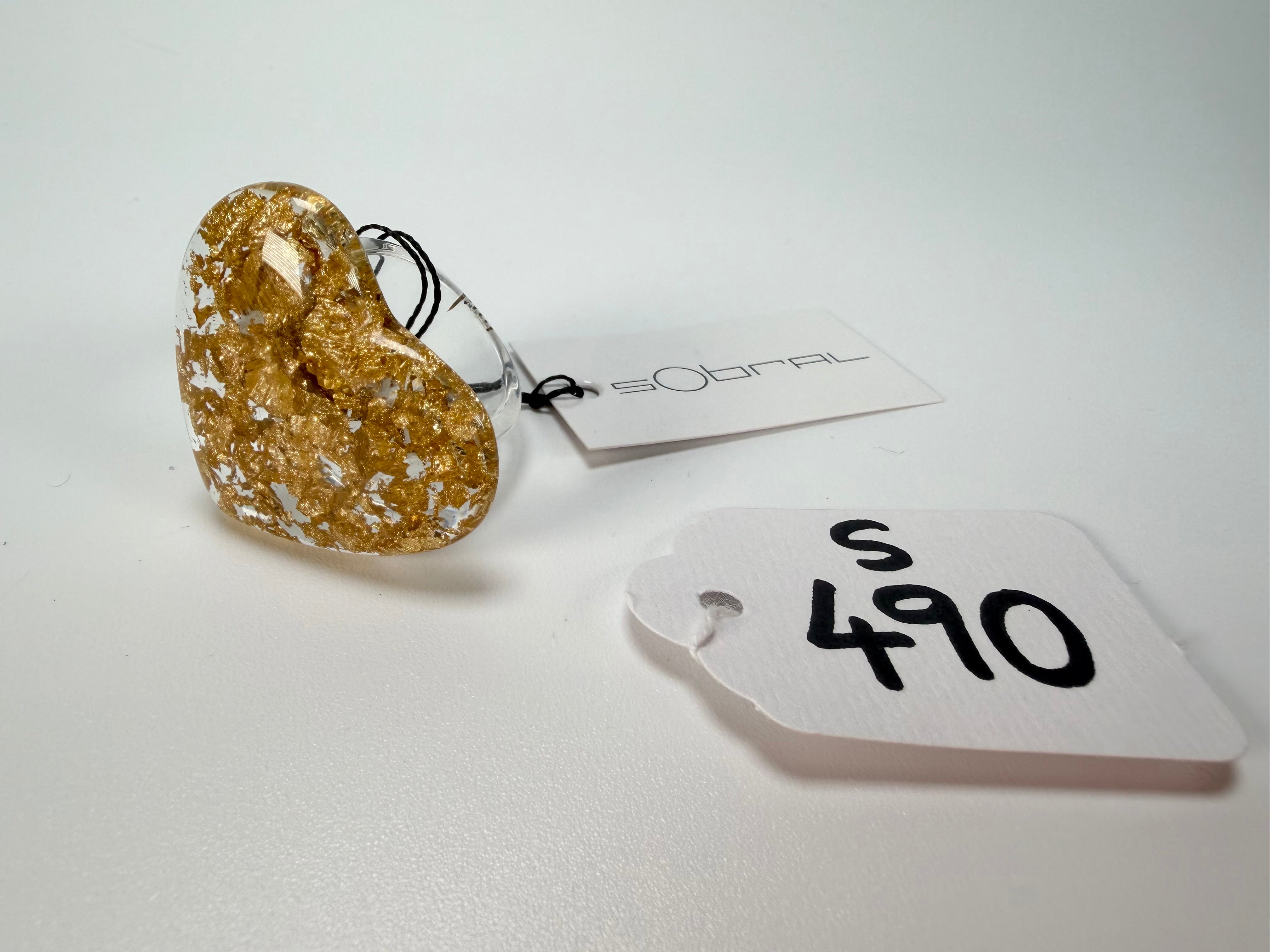 Sobral - Metalique "Mini Ariadne" Resin Ring ( 005543 ) - Size UK W / US 11