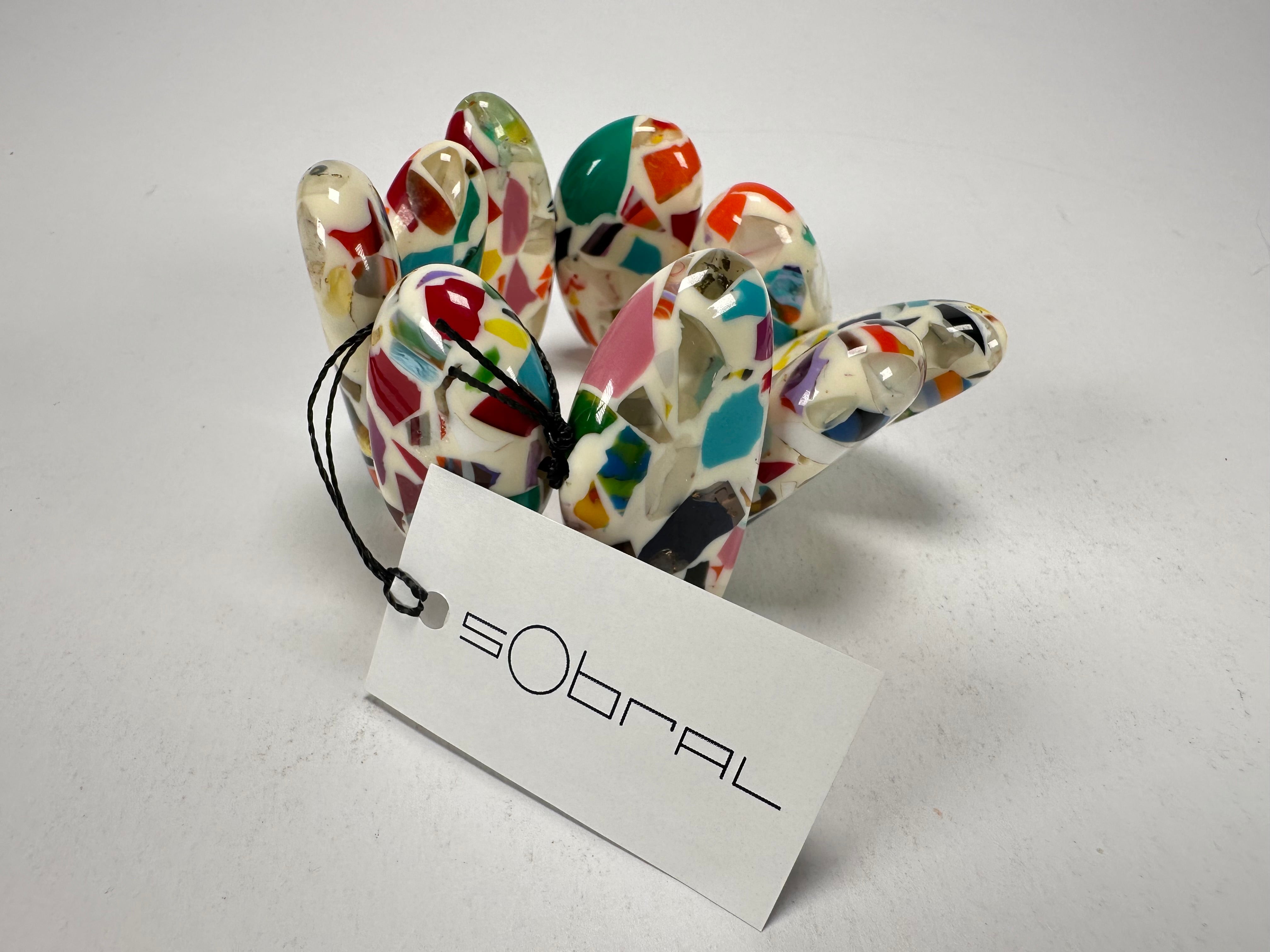 Sobral - Caillou Marfim "Onda" Elasticated Resin Bracelet ( 005329 )