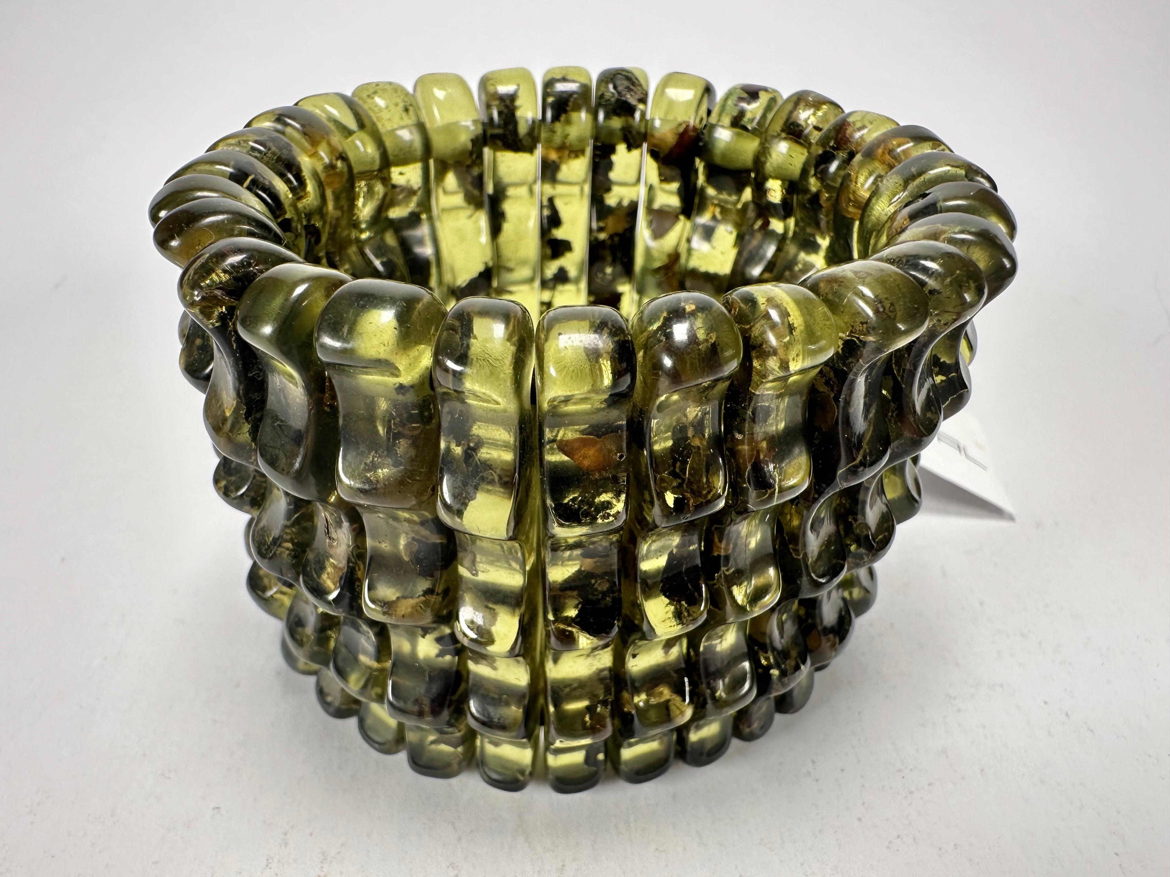 Sobral - "Swamp" Studio Creation Elasticated Resin Bracelet ( 000000 )