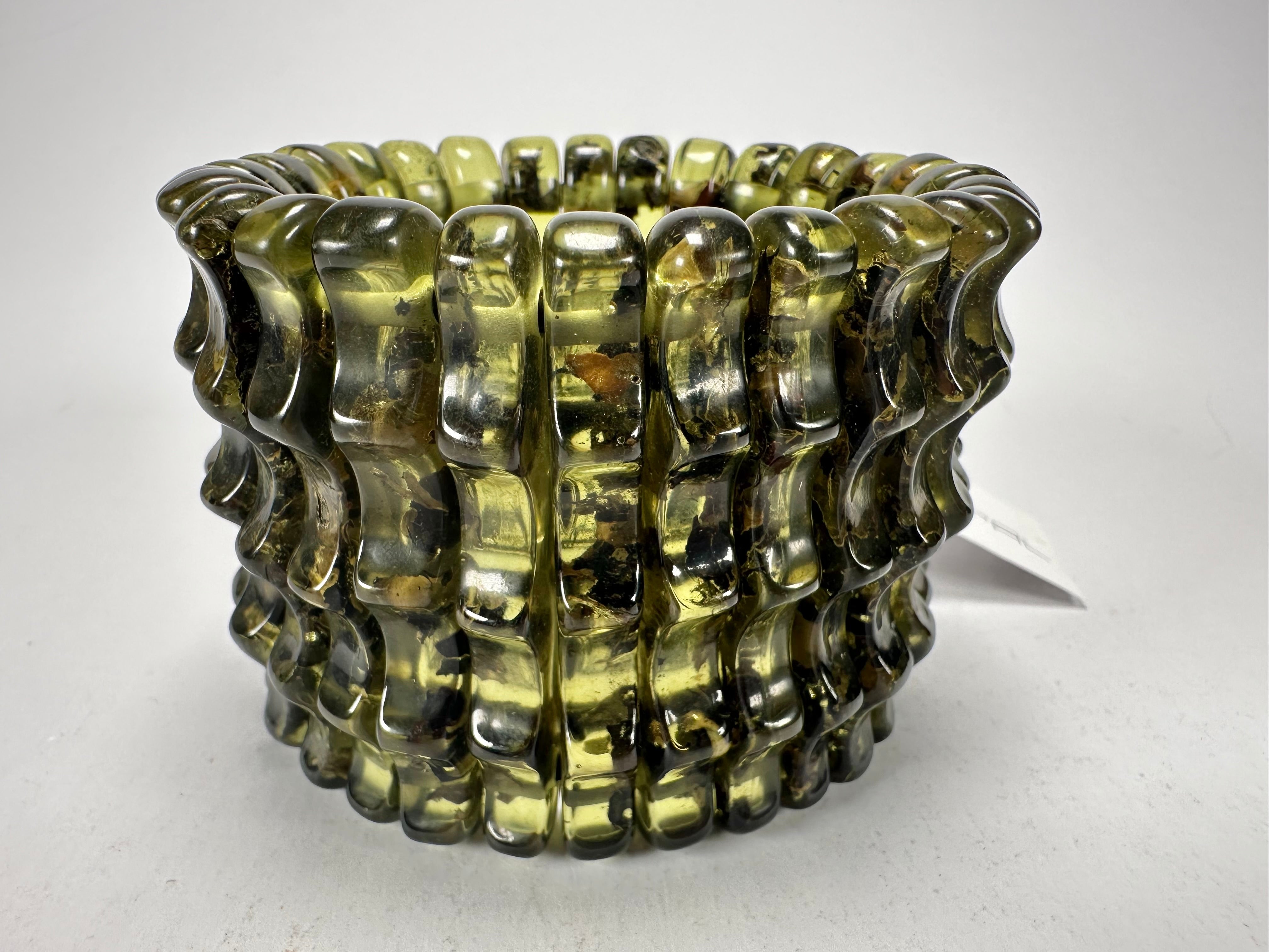 Sobral - "Swamp" Studio Creation Elasticated Resin Bracelet ( 000000 )