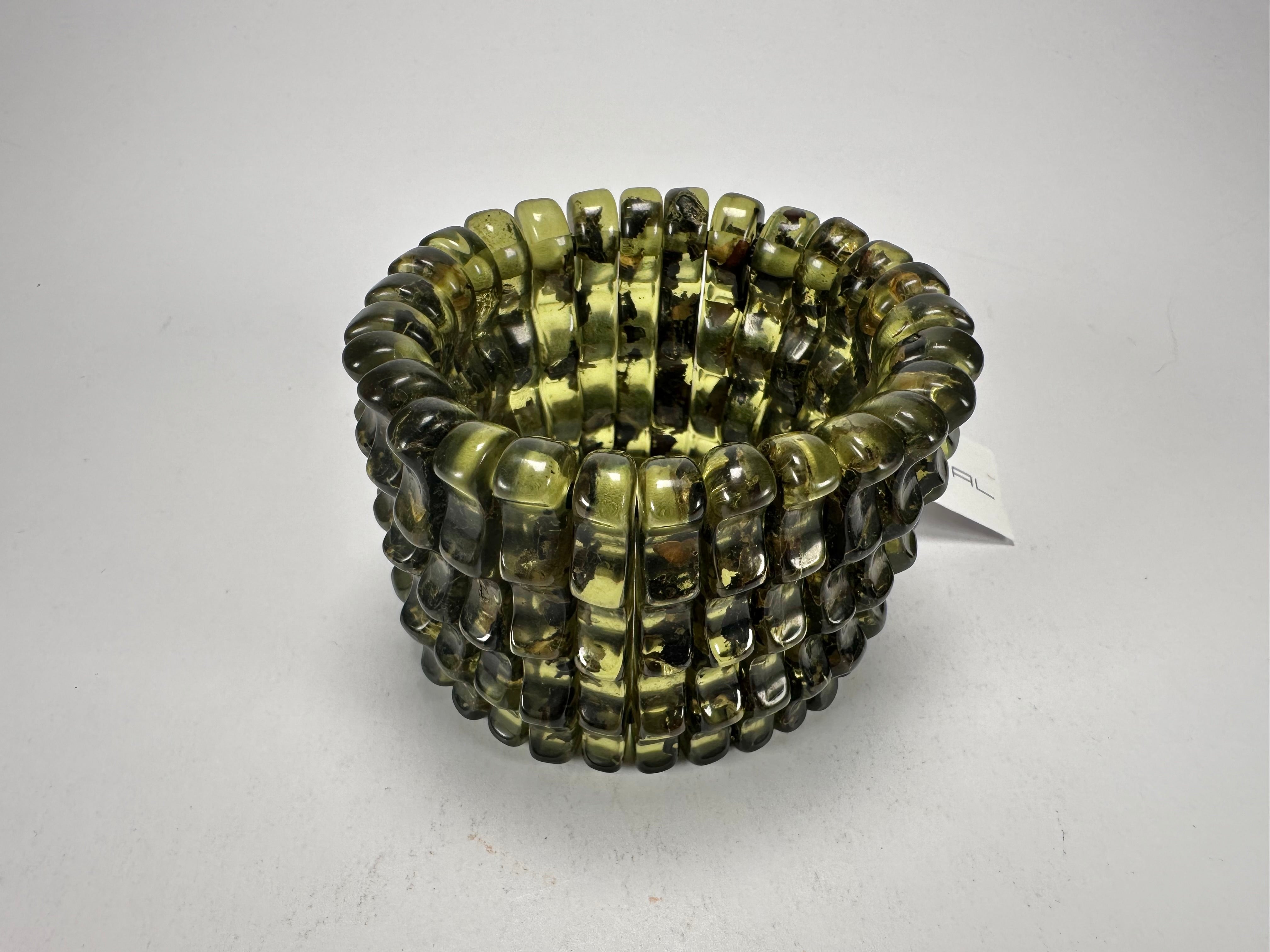 Sobral - "Swamp" Studio Creation Elasticated Resin Bracelet ( 000000 )