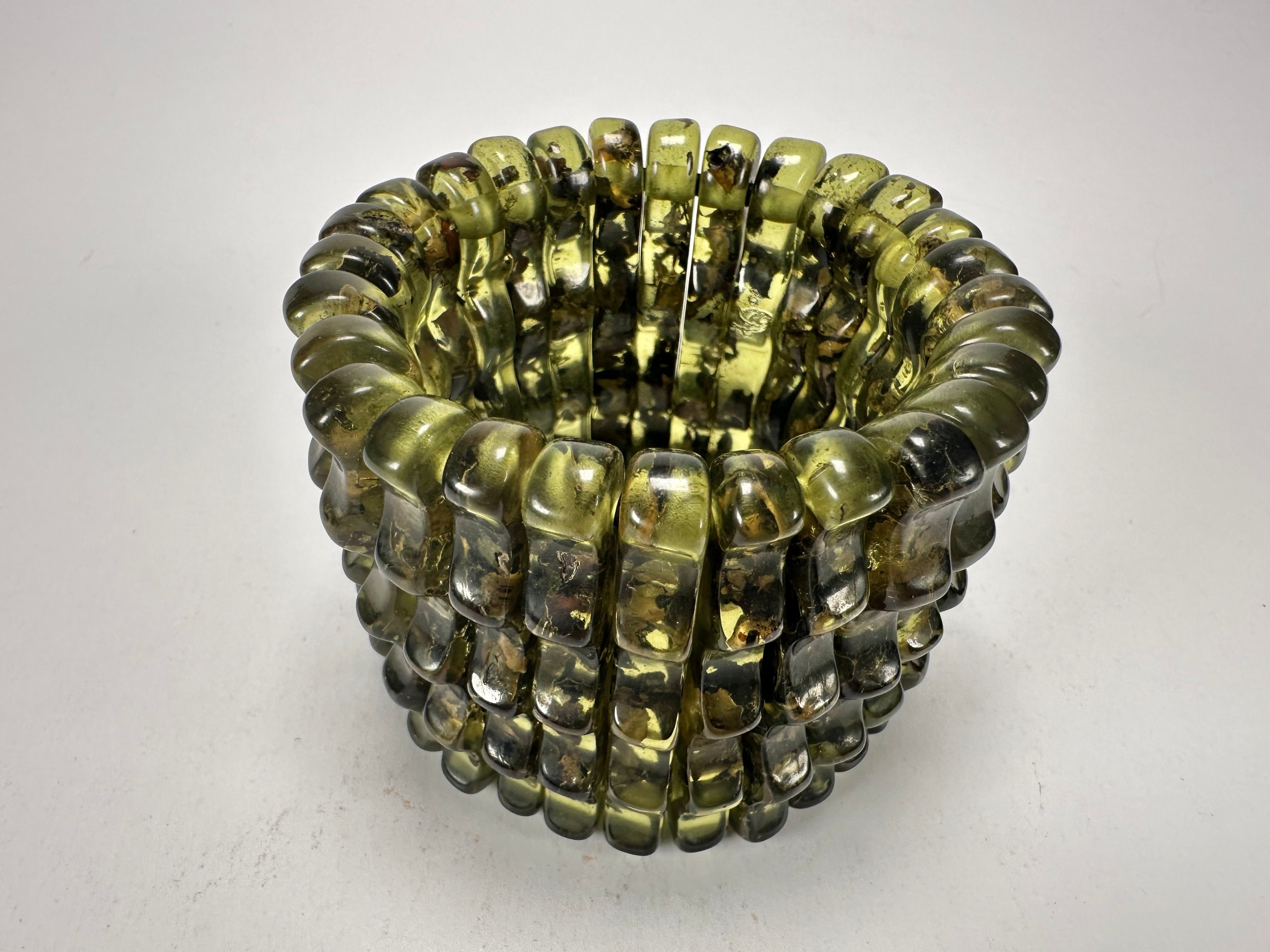 Sobral - "Swamp" Studio Creation Elasticated Resin Bracelet ( 000000 )