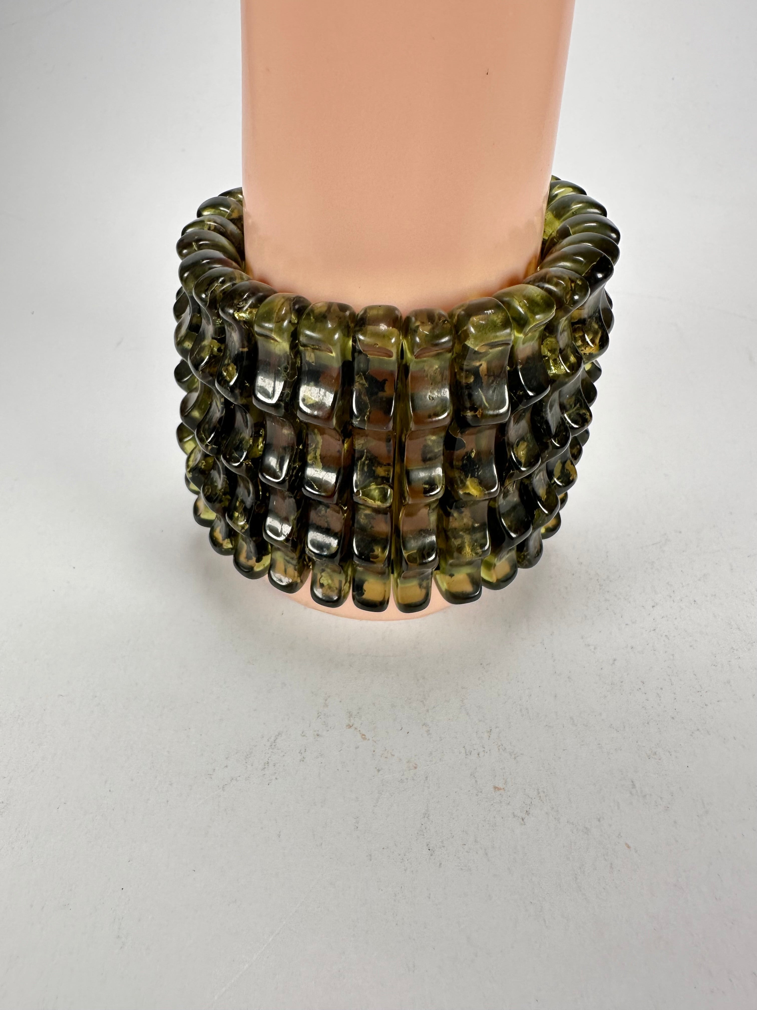Sobral - "Swamp" Studio Creation Elasticated Resin Bracelet ( 000000 )