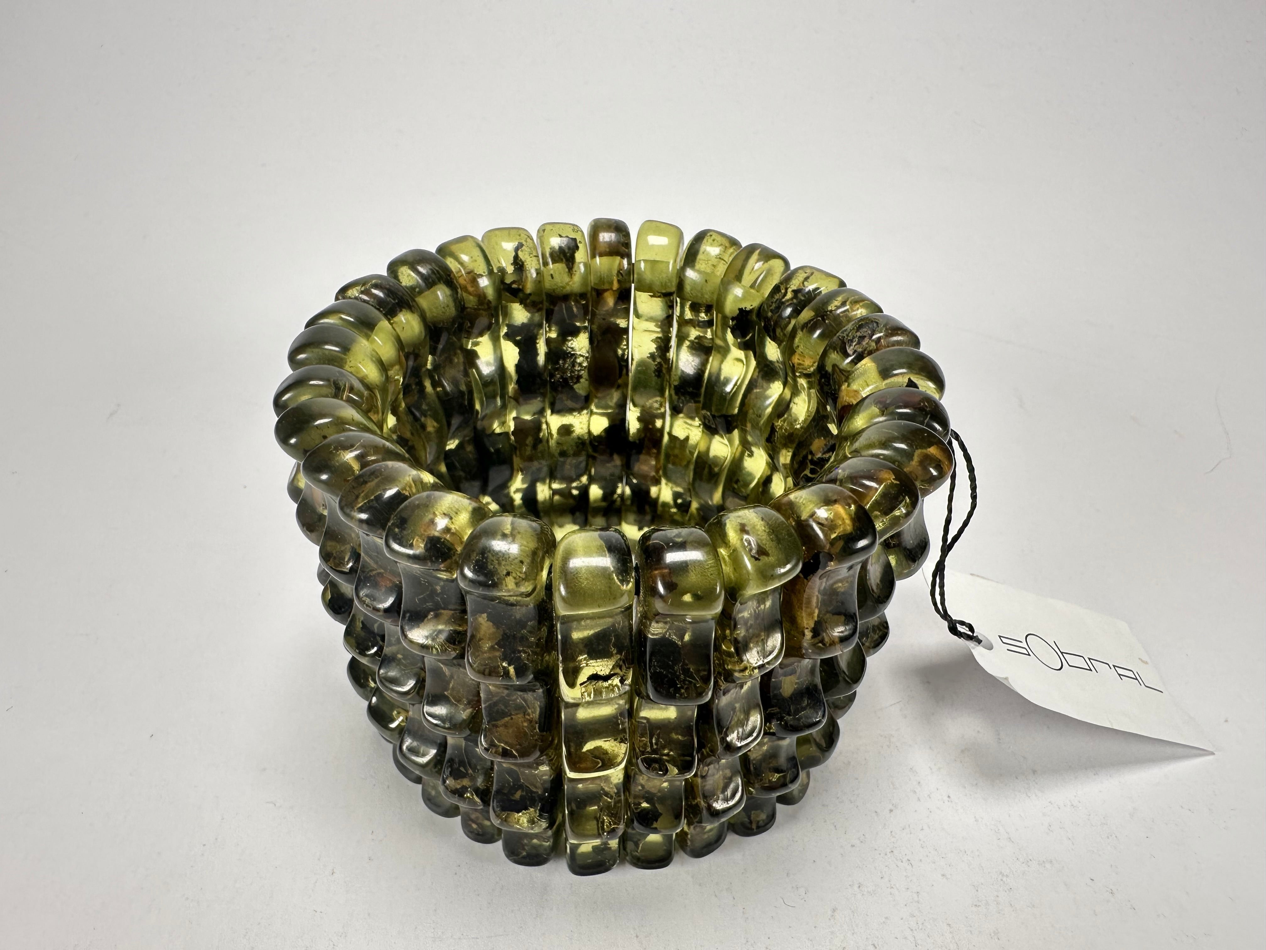 Sobral - "Swamp" Studio Creation Elasticated Resin Bracelet ( 000000 )