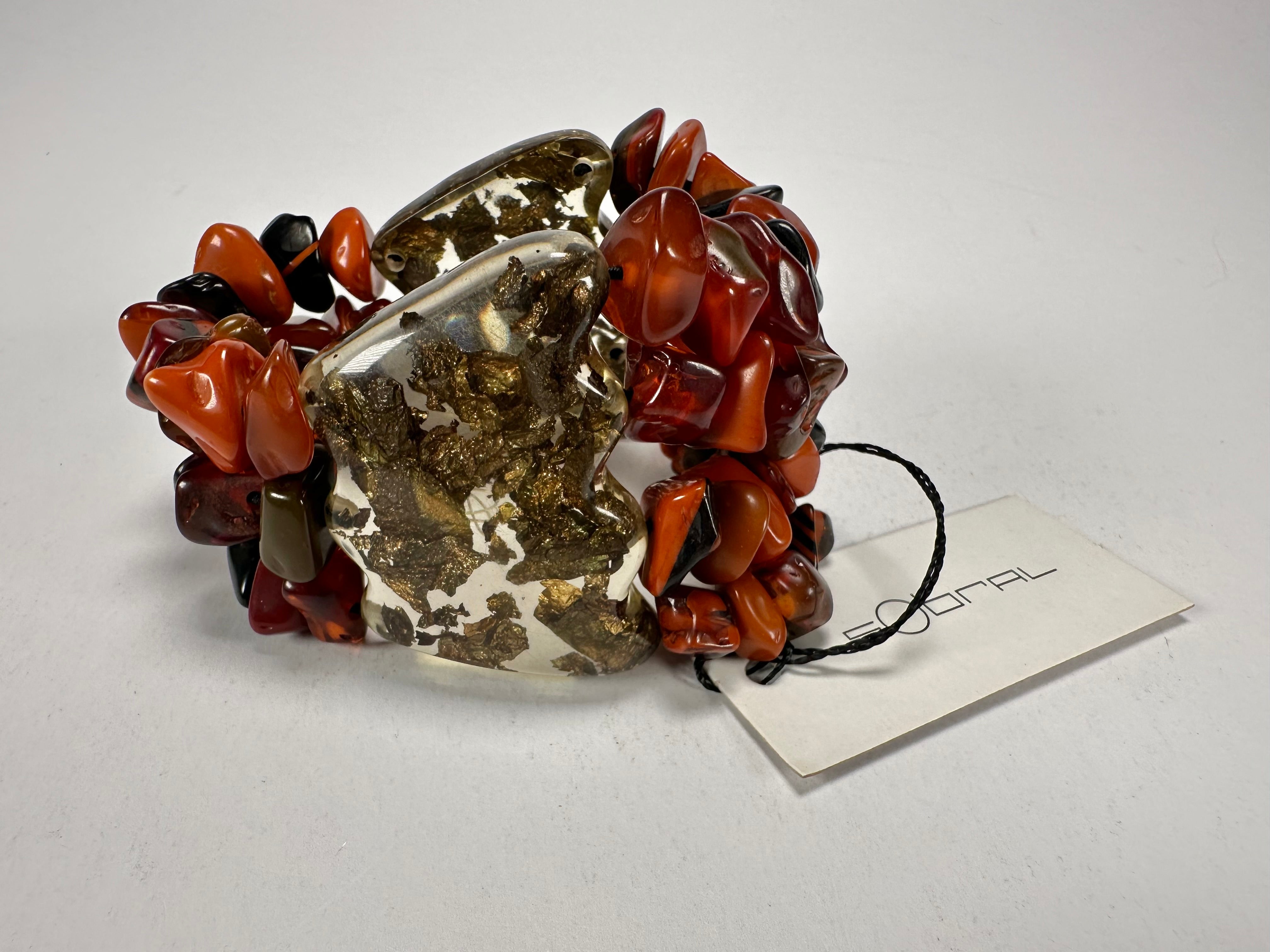 Sobral - Small Stone "Ilana" Elasticated Resin Bracelet ( 003544 )