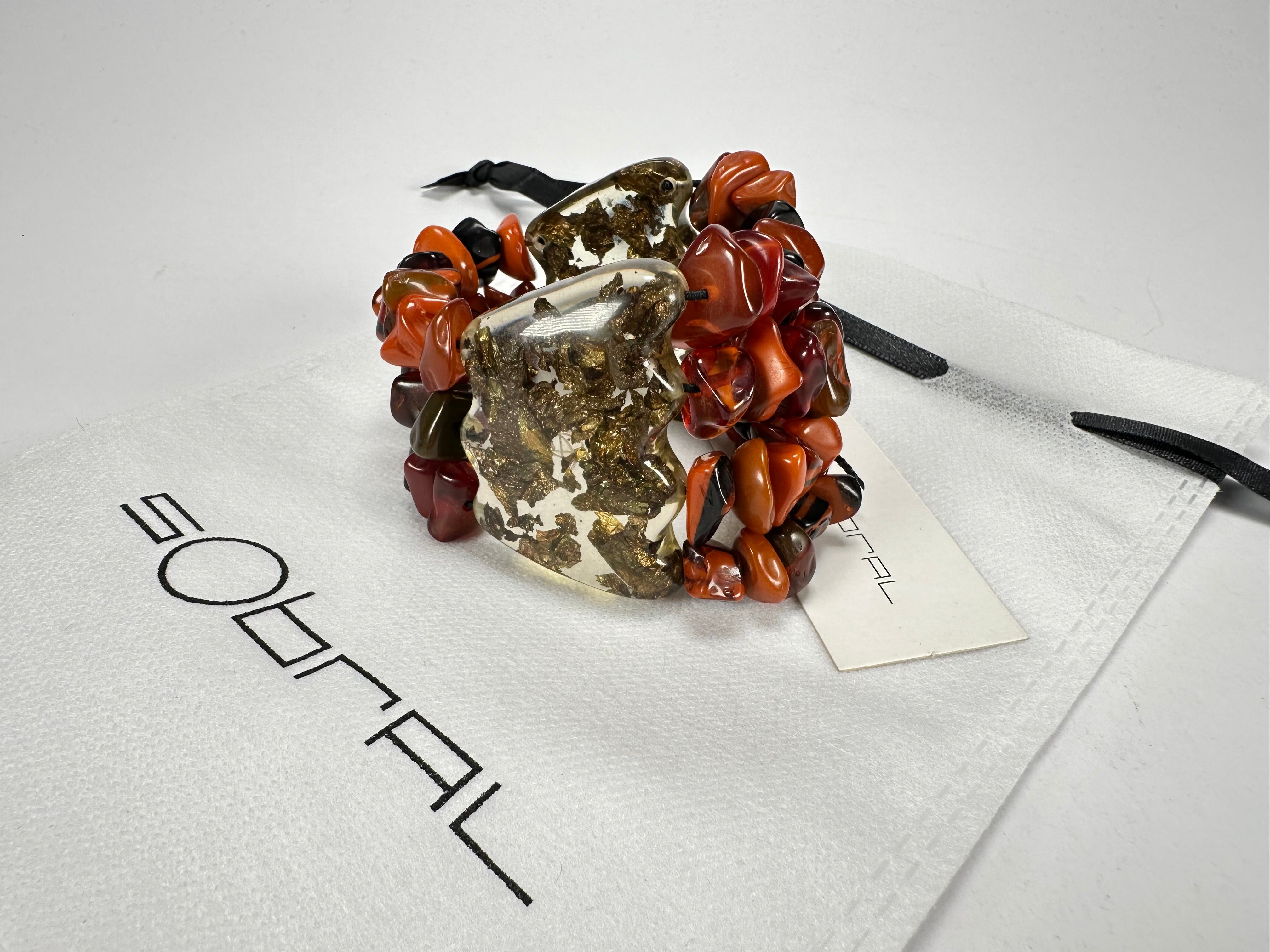 Sobral - Small Stone "Ilana" Elasticated Resin Bracelet ( 003544 )