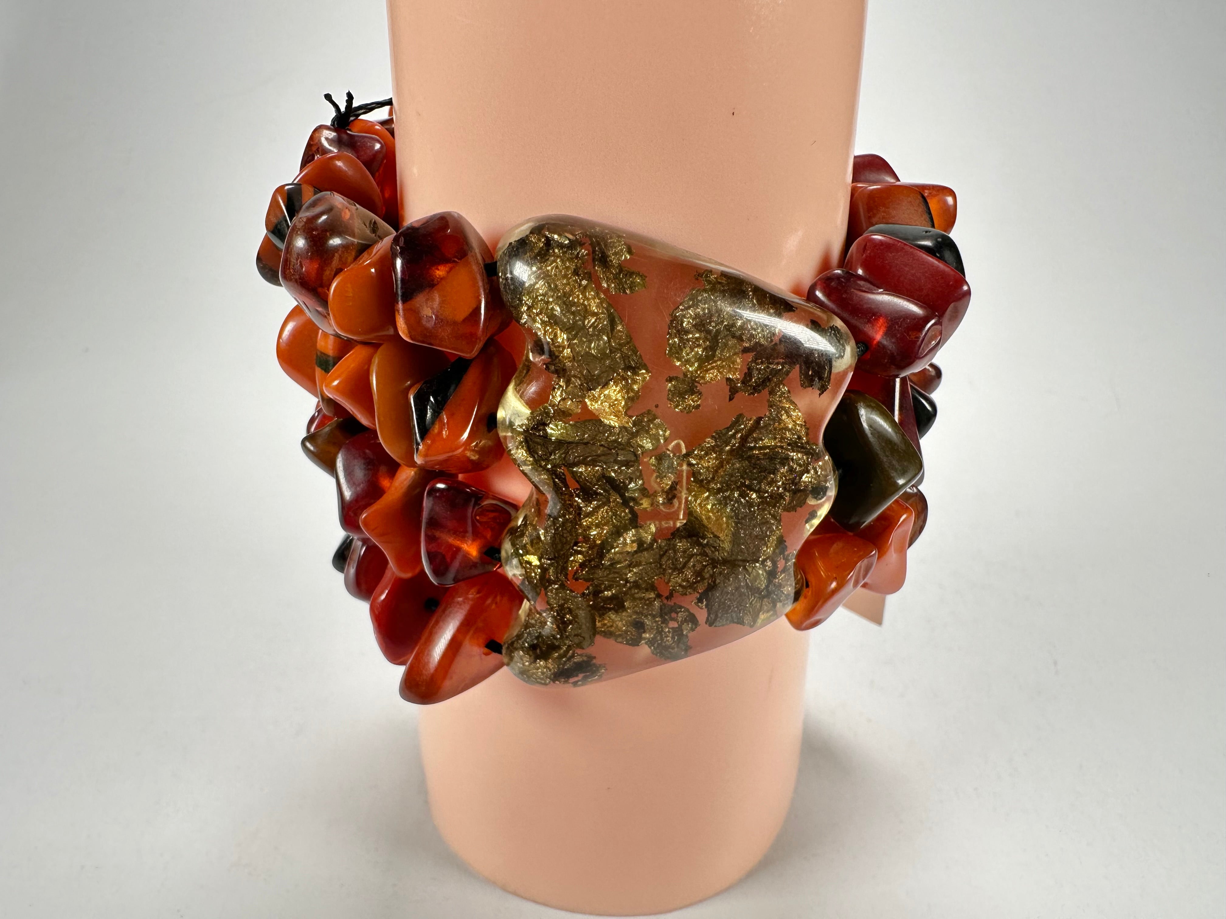 Sobral - Small Stone "Ilana" Elasticated Resin Bracelet ( 003544 )