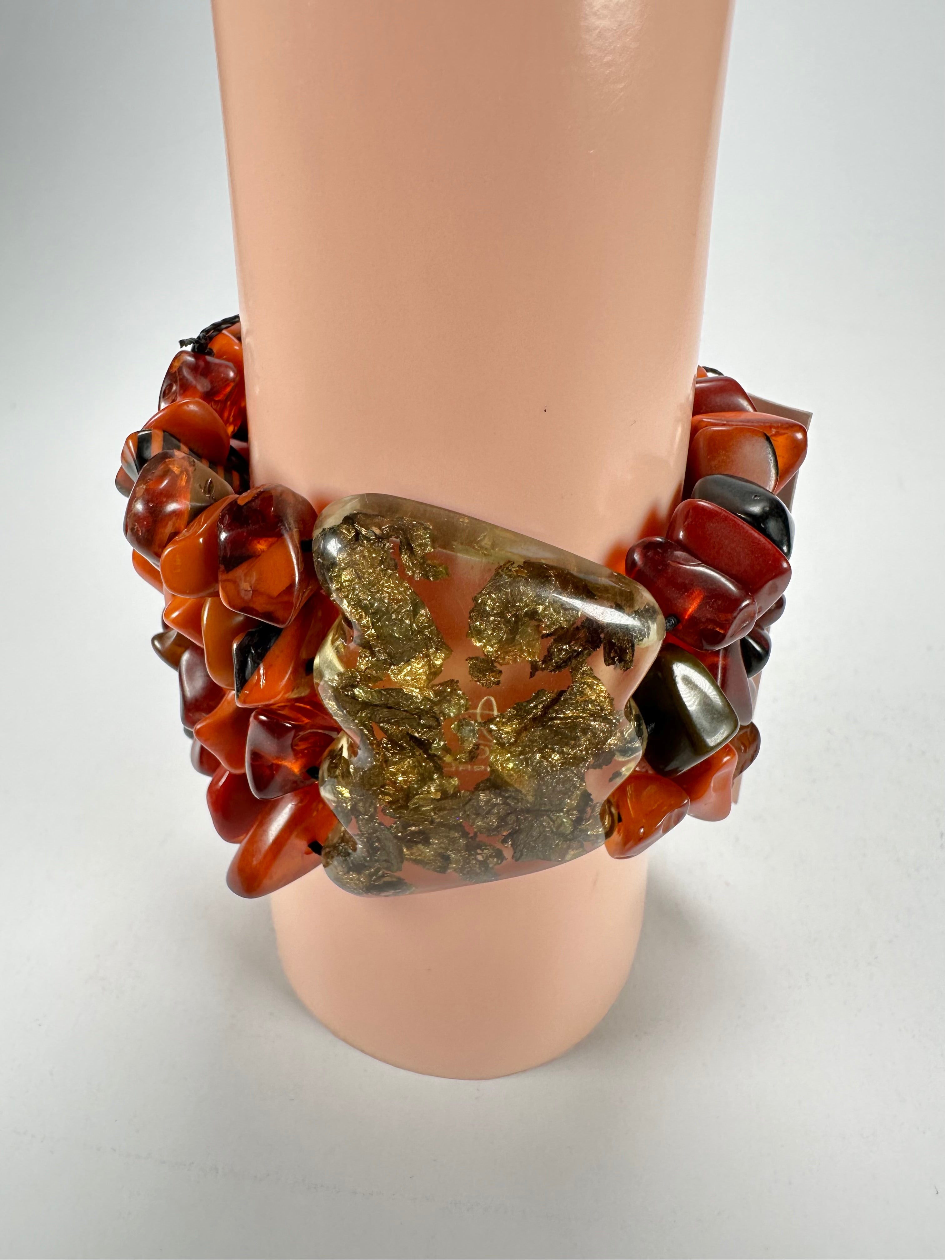 Sobral - Small Stone "Ilana" Elasticated Resin Bracelet ( 003544 )