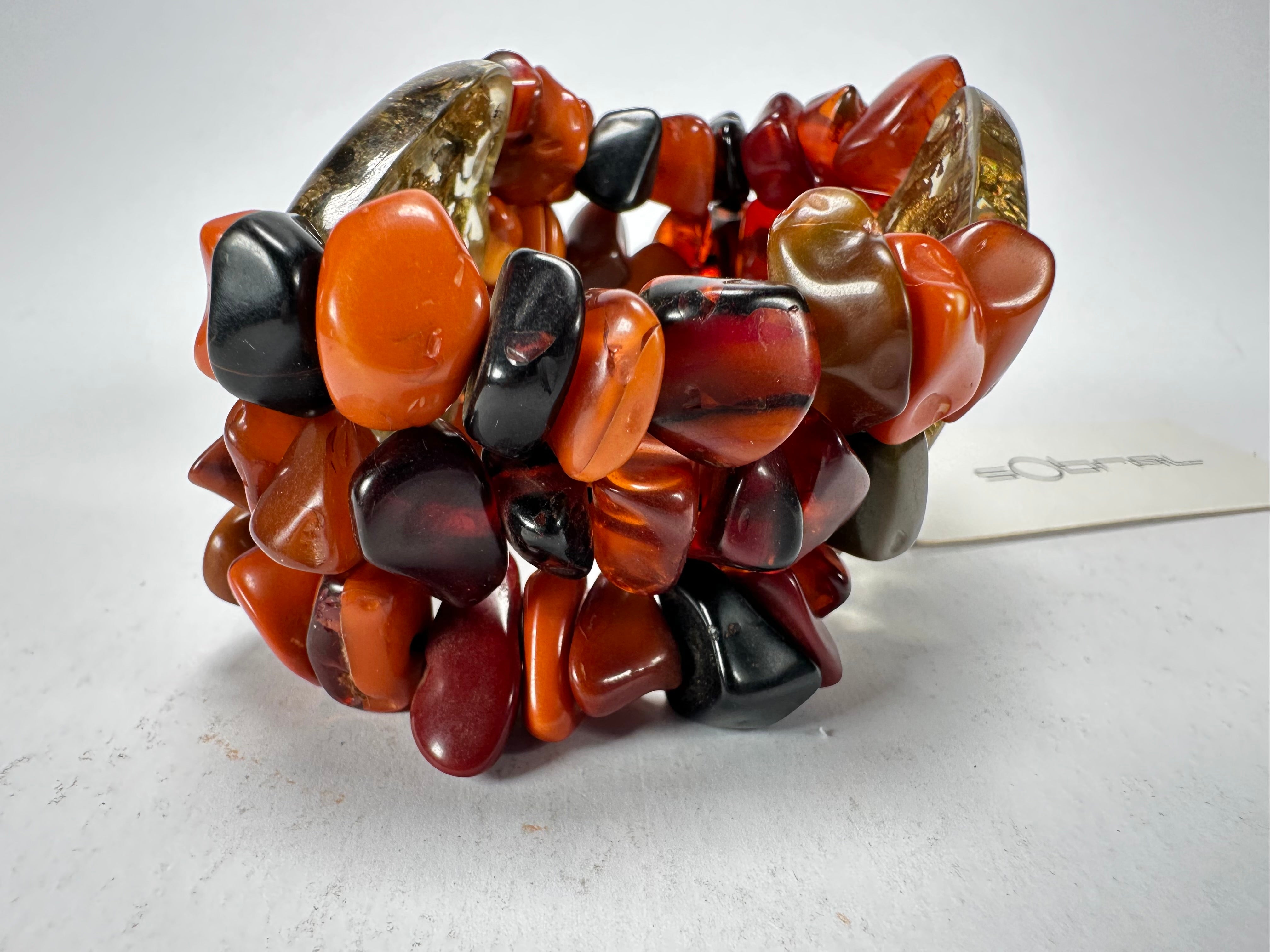 Sobral - Small Stone "Ilana" Elasticated Resin Bracelet ( 003544 )