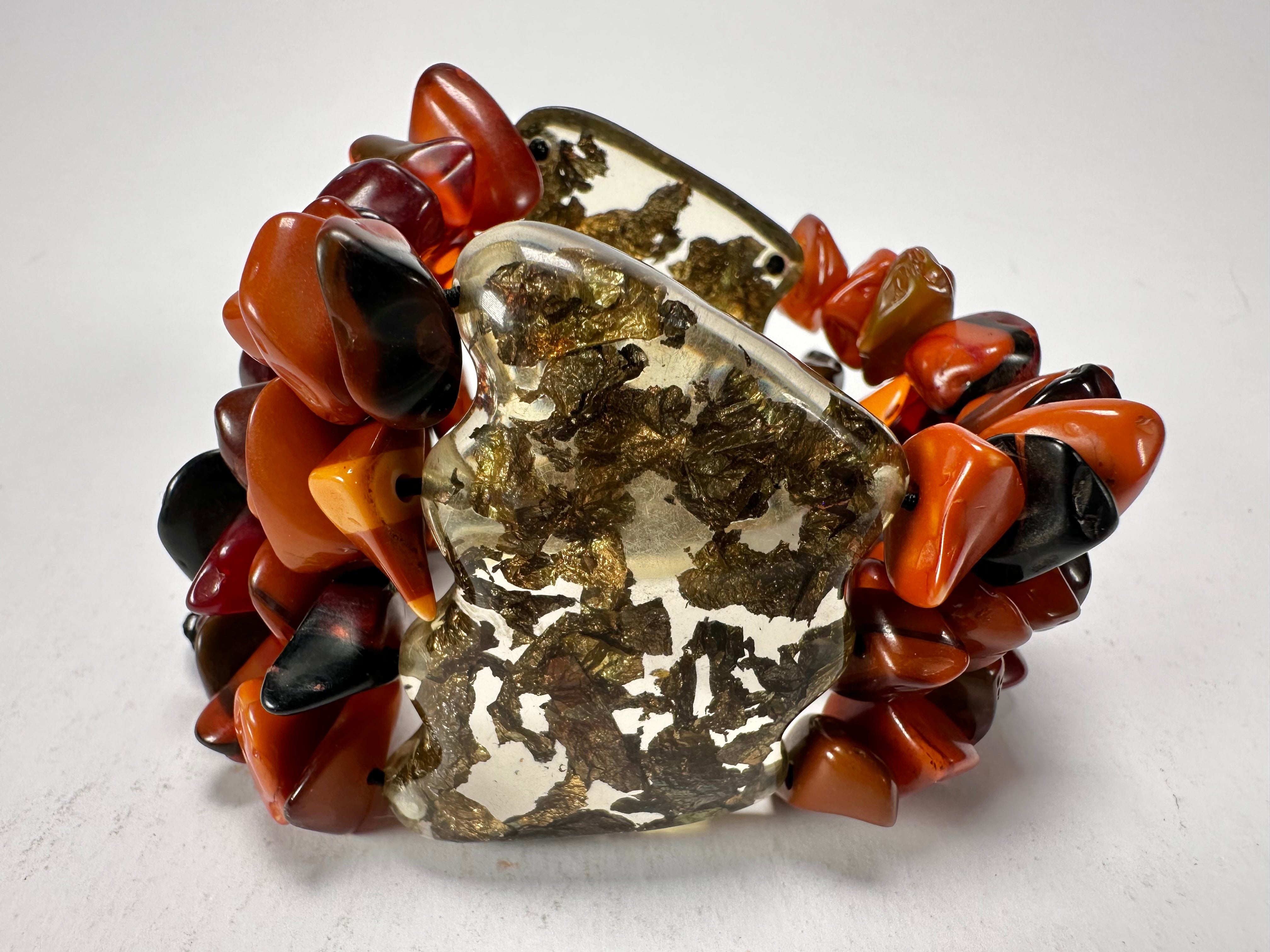 Sobral - Small Stone "Ilana" Elasticated Resin Bracelet ( 003544 )
