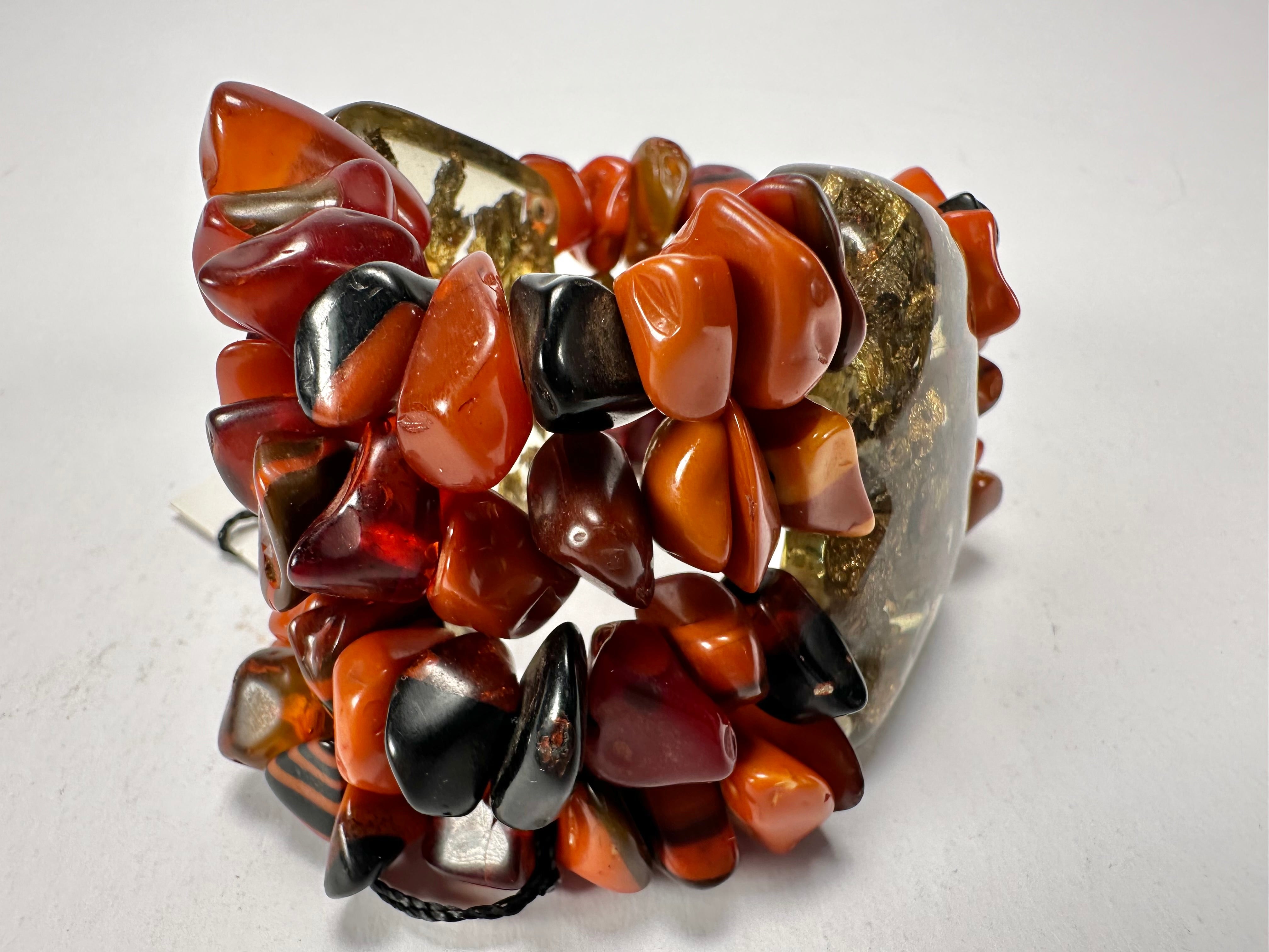 Sobral - Small Stone "Ilana" Elasticated Resin Bracelet ( 003544 )