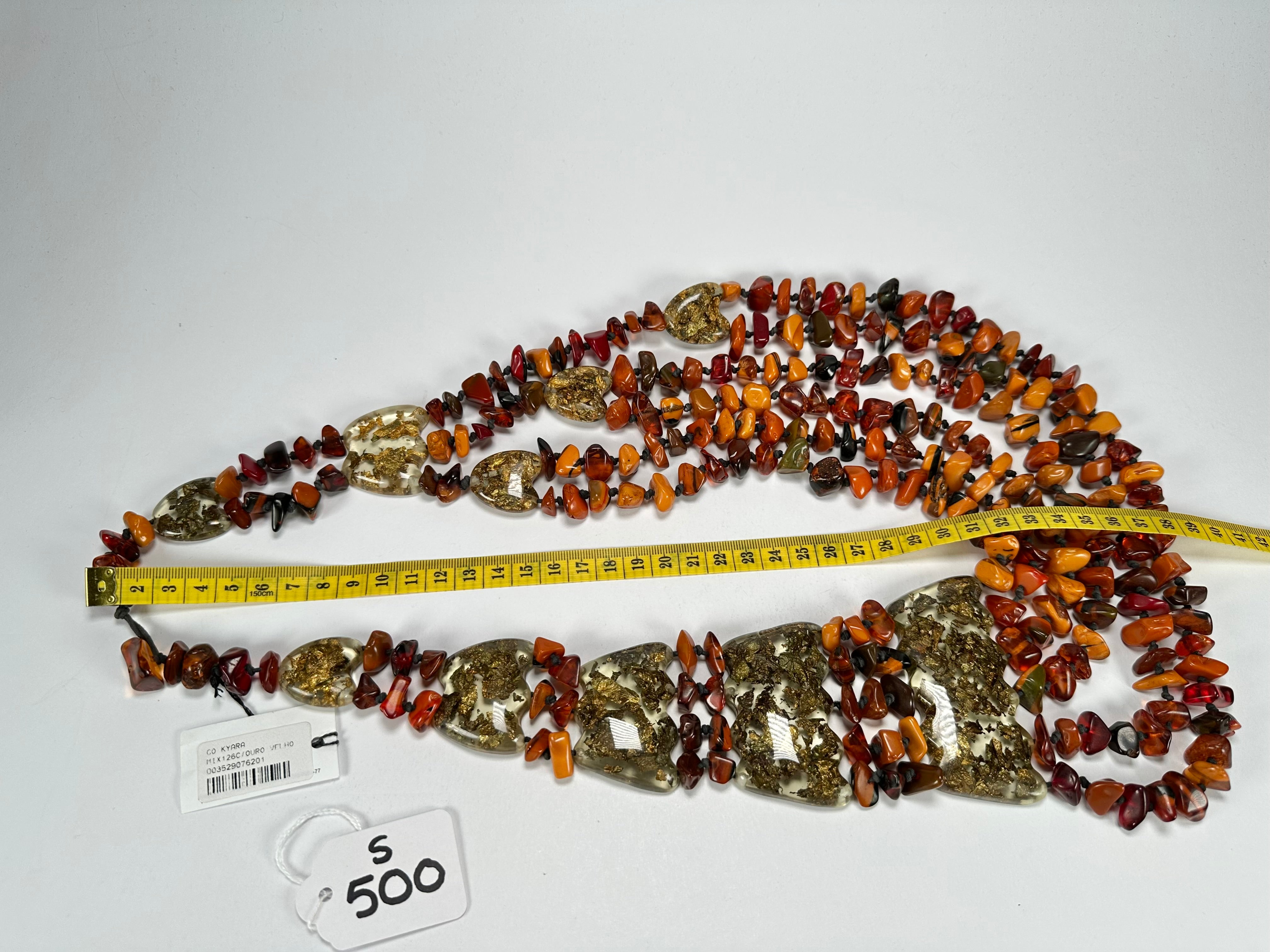 Sobral - Small Stone "Kyara" Multi Strand Resin Necklace ( 003529 )