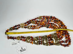 Sobral - Small Stone "Kyara" Multi Strand Resin Necklace ( 003529 )