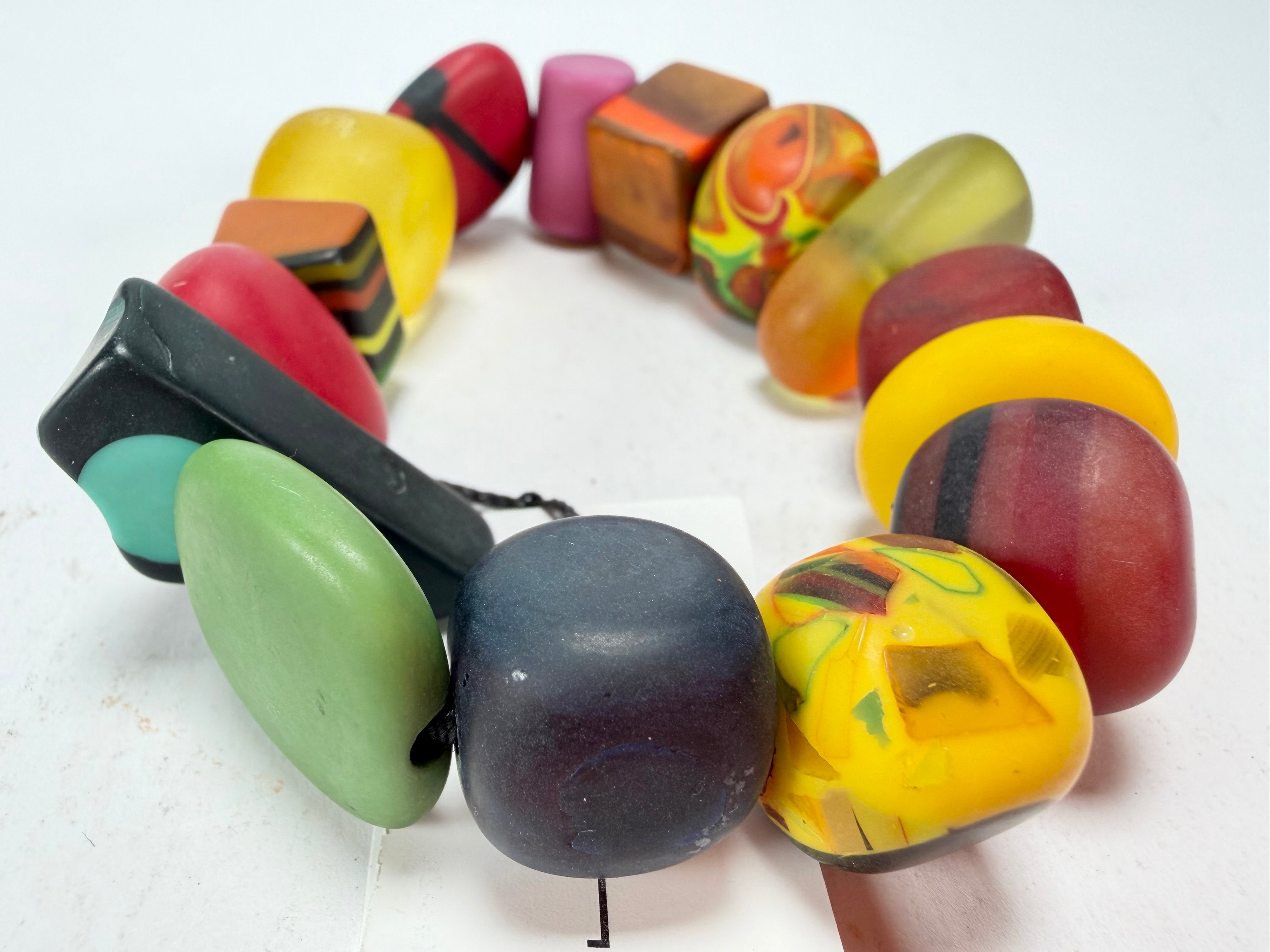 Sobral - Multi-Colour "Indiana" Mix Multicor Elasticated Resin Bracelet ( 000210 )