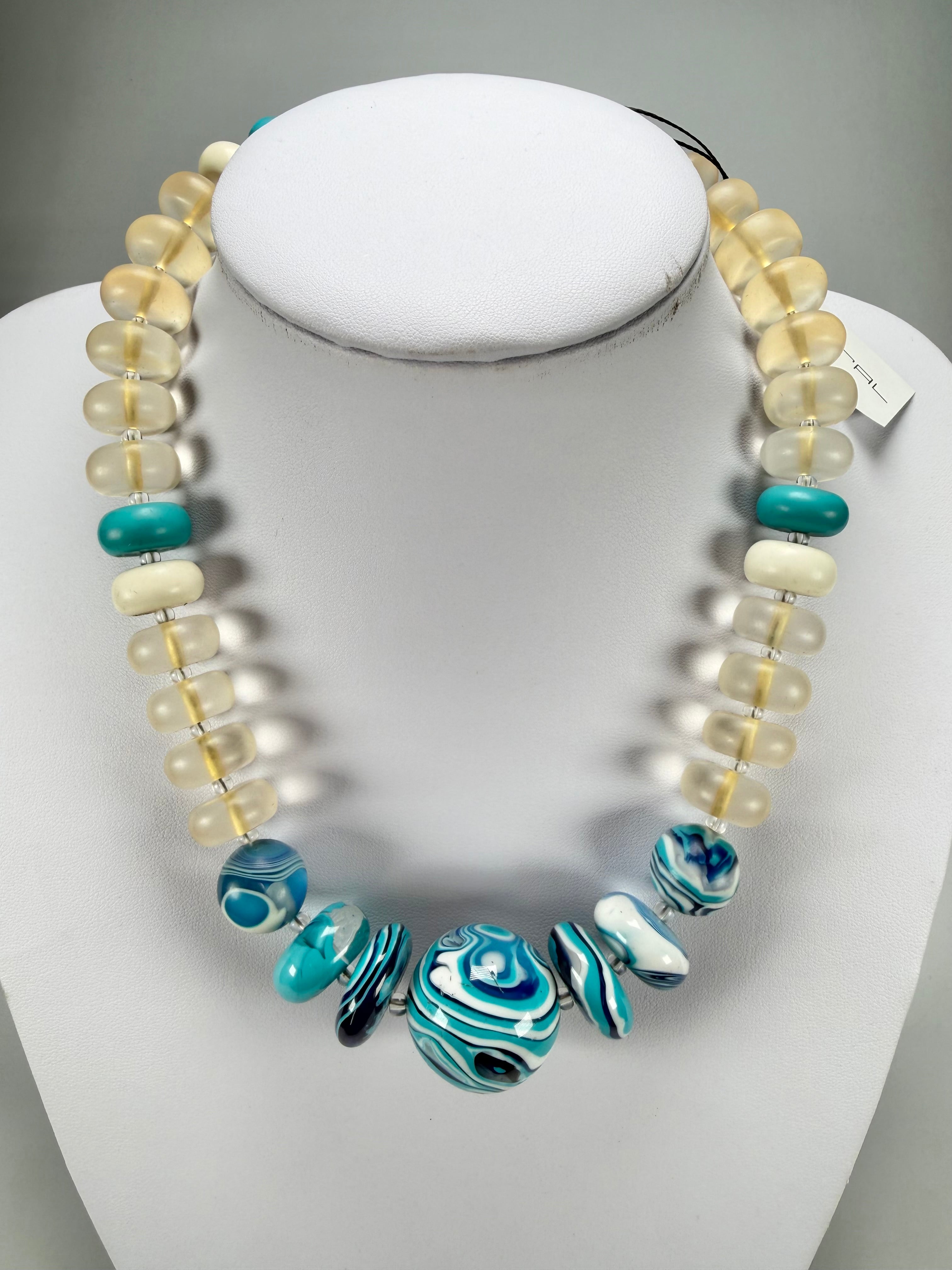 Sobral - Planets "Land & Water" Studio Creation Resin Necklace ( 000000 )