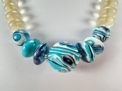 Sobral - Planets "Land & Water" Studio Creation Resin Necklace ( 000000 )