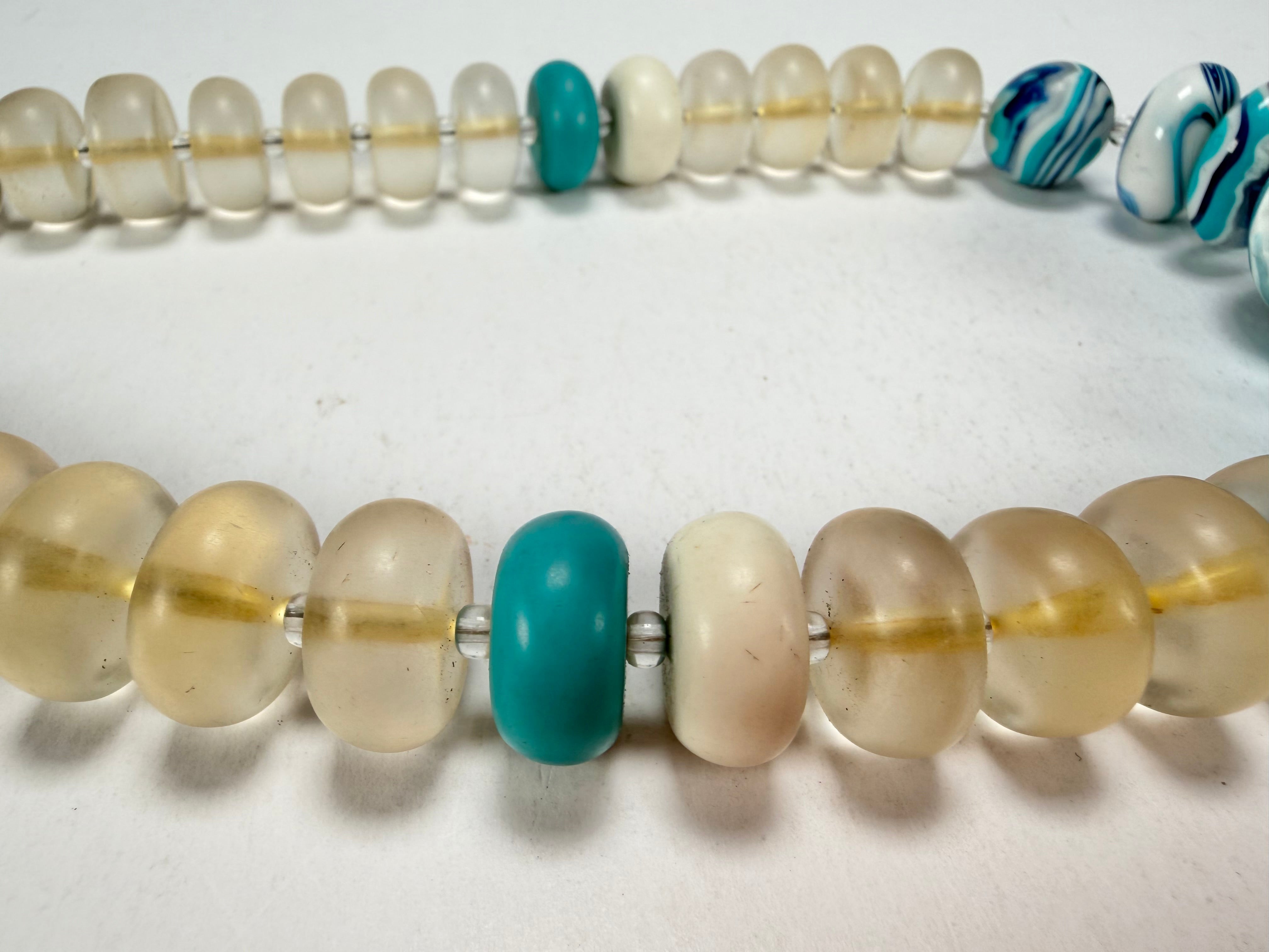 Sobral - Planets "Land & Water" Studio Creation Resin Necklace ( 000000 )