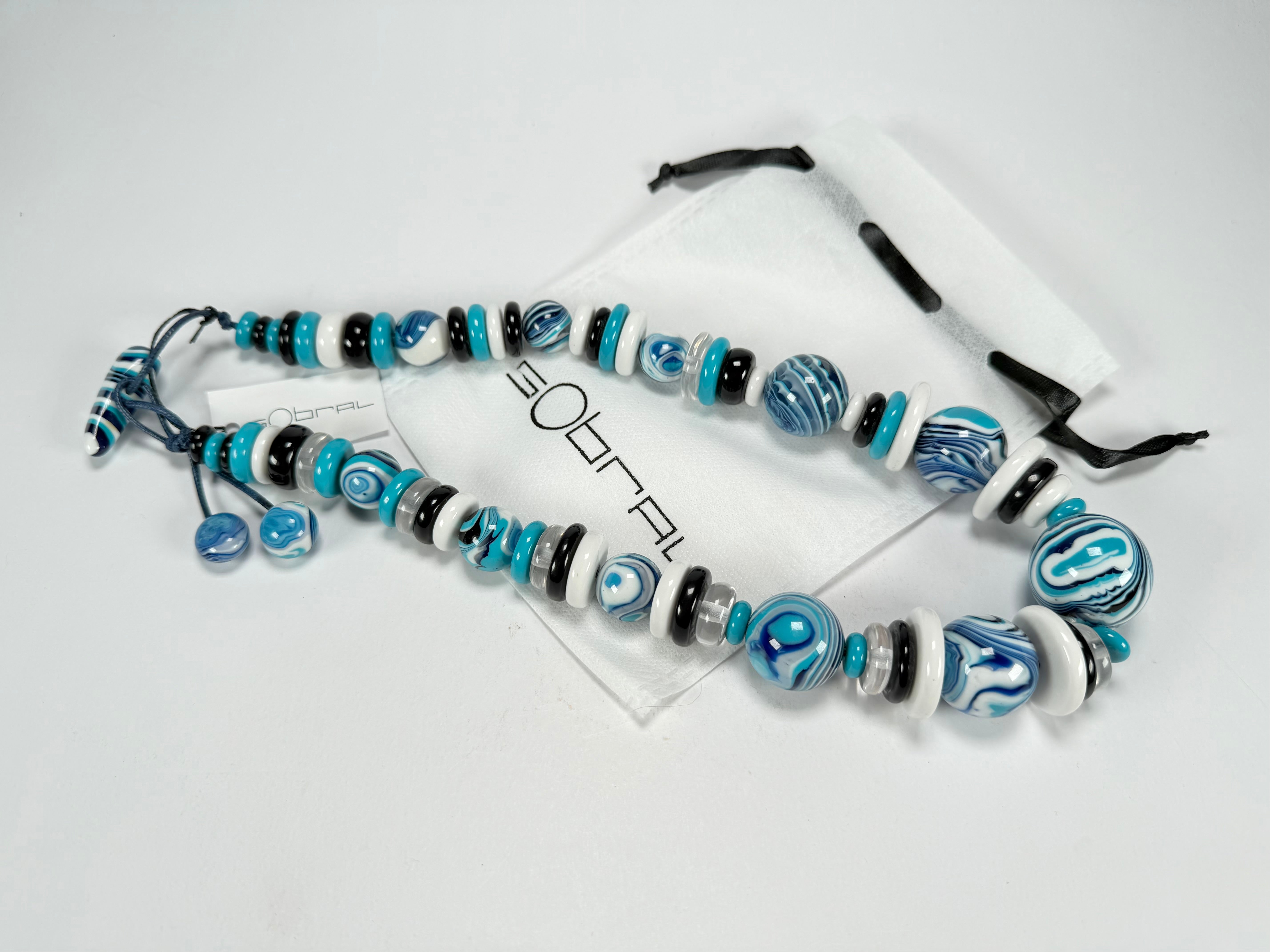 Sobral - Eteria "Celestial" Blue Studio Creation Resin Necklace ( 005481 )