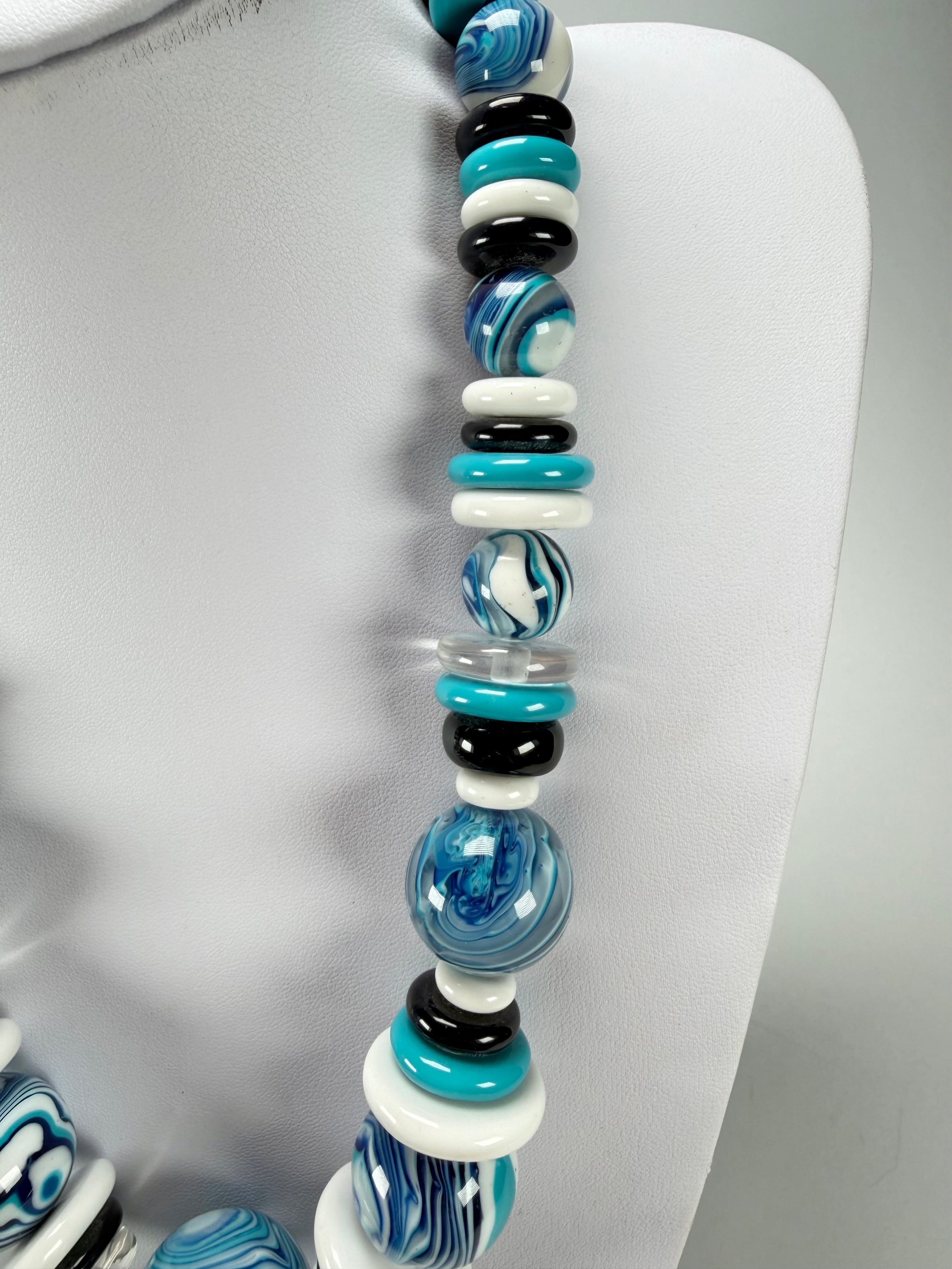 Sobral - Eteria "Celestial" Blue Studio Creation Resin Necklace ( 005481 )