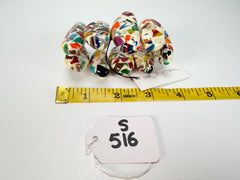 Sobral - Caillou Marfim "Onda" Elasticated Resin Bracelet ( 005329 )