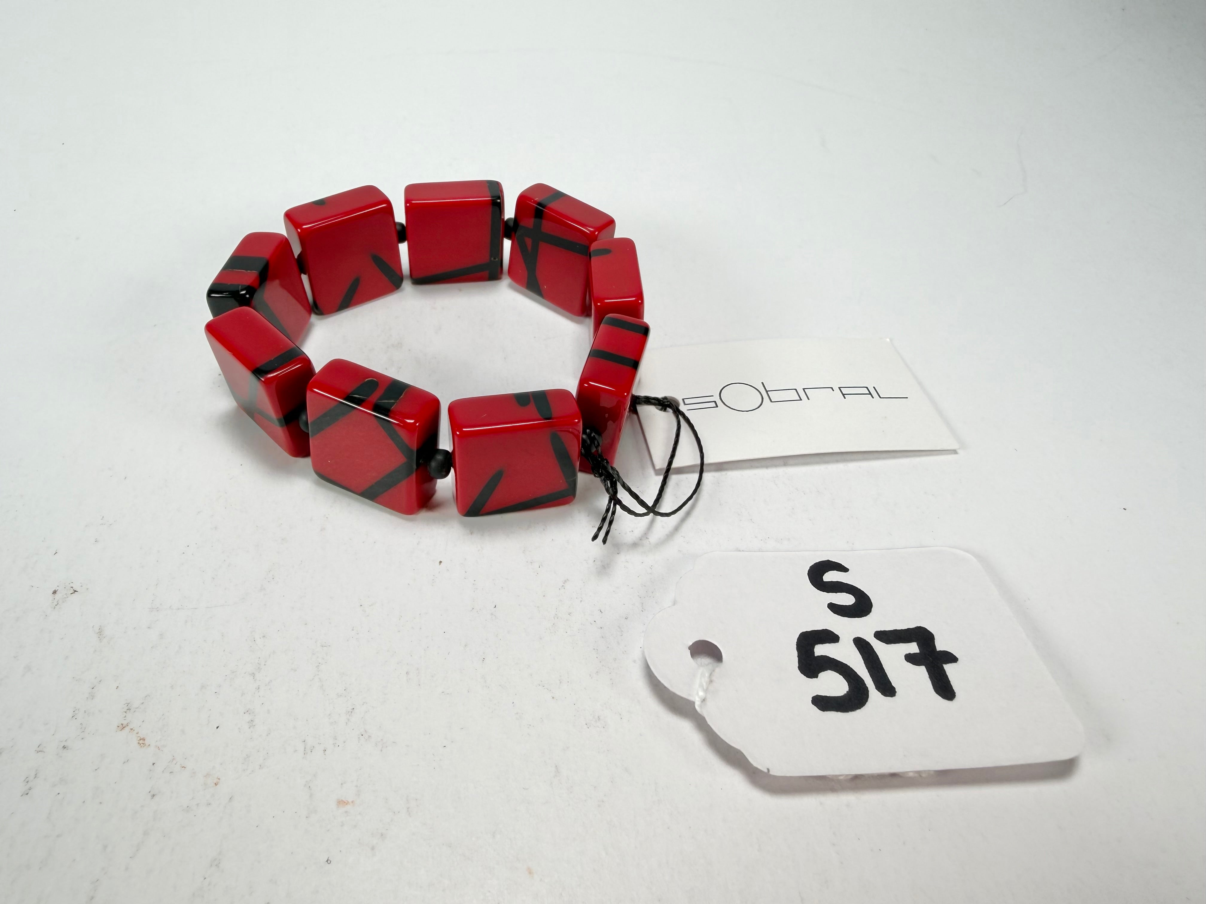 Sobral - Street "Atelie" Red Resin Bracelet ( 004706 )