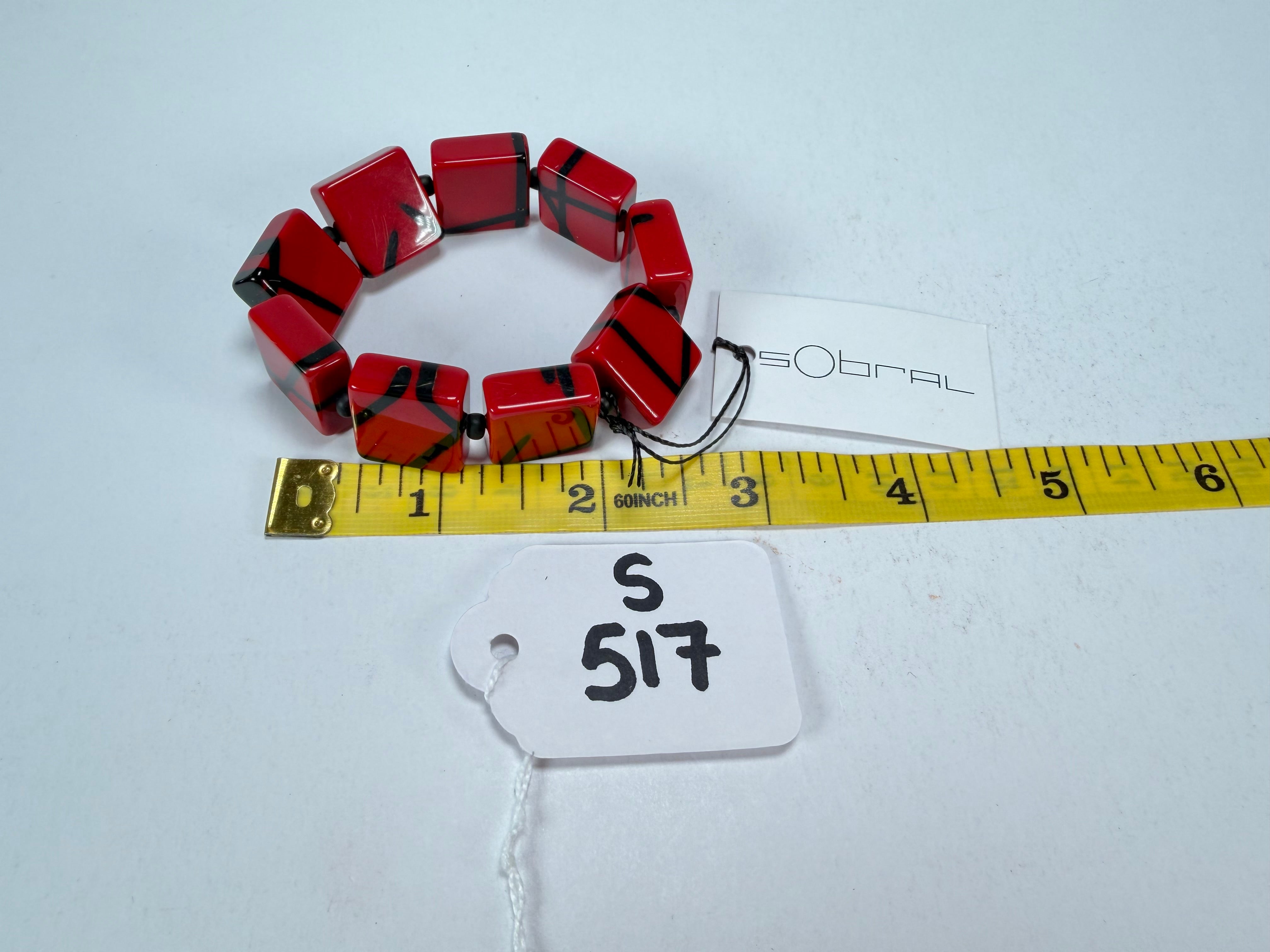 Sobral - Street "Atelie" Red Resin Bracelet ( 004706 )