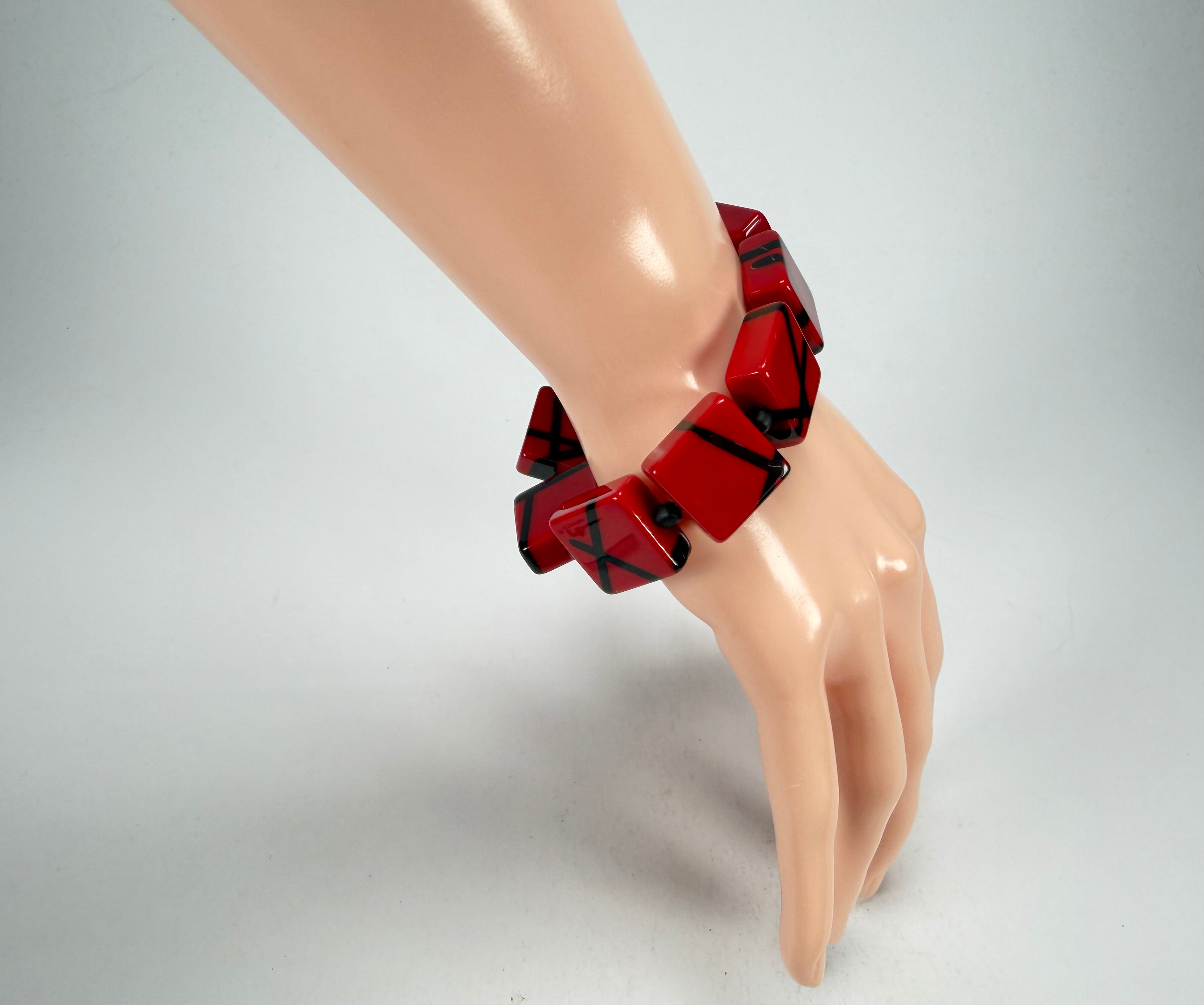 Sobral - Street "Atelie" Red Resin Bracelet ( 004706 )