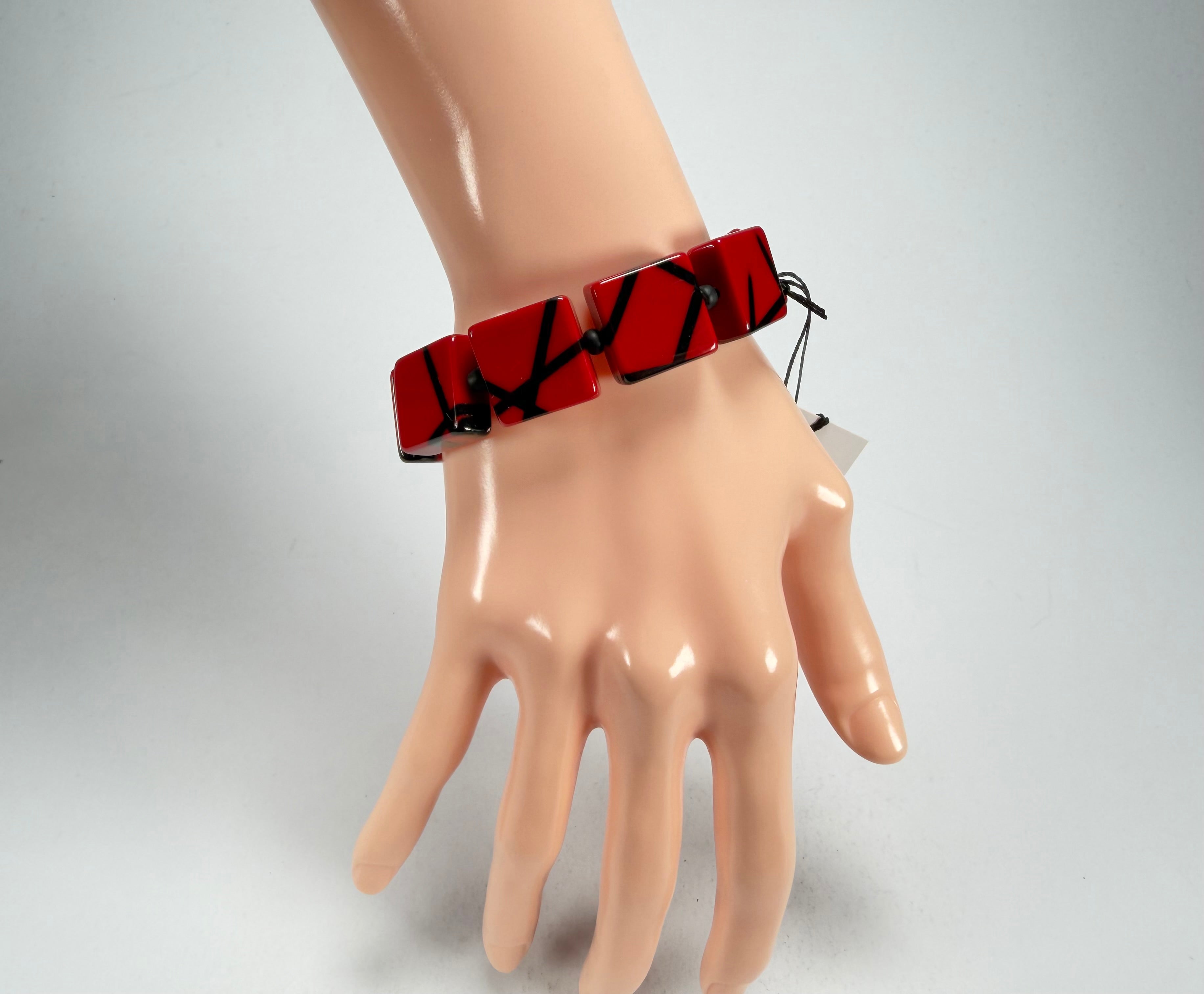 Sobral - Street "Atelie" Red Resin Bracelet ( 004706 )